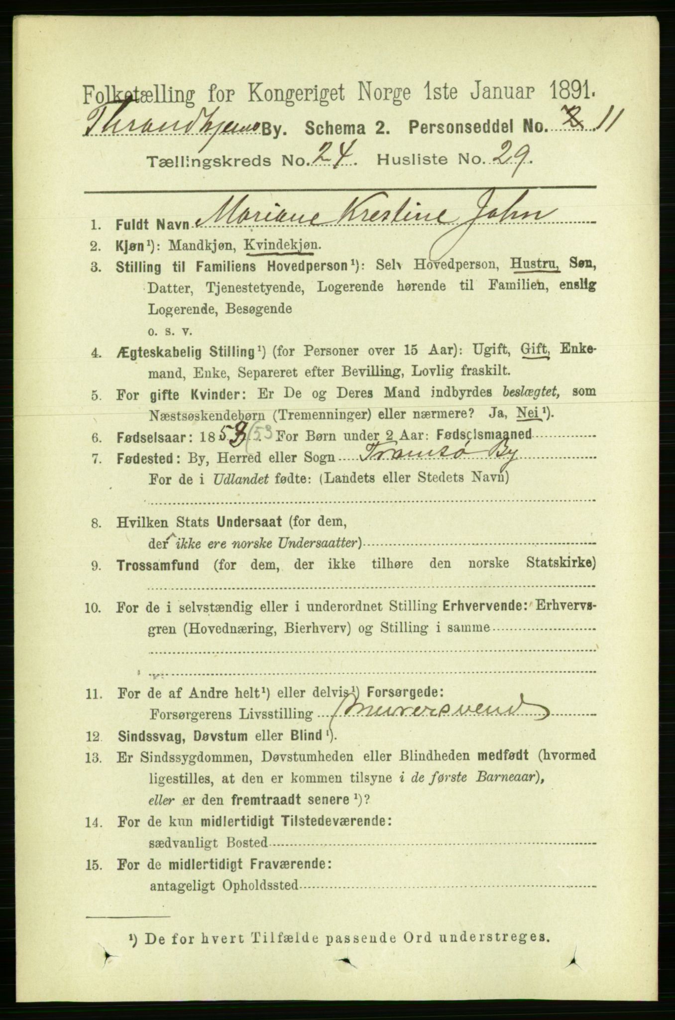 RA, 1891 census for 1601 Trondheim, 1891, p. 18326