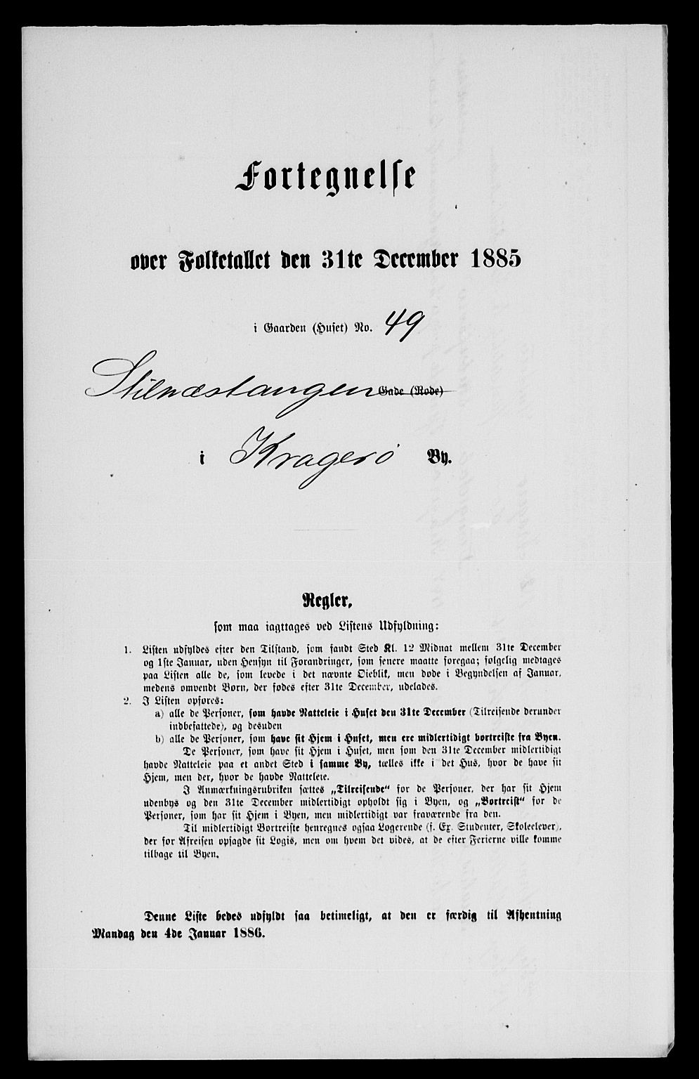 SAKO, 1885 census for 0801 Kragerø, 1885, p. 103