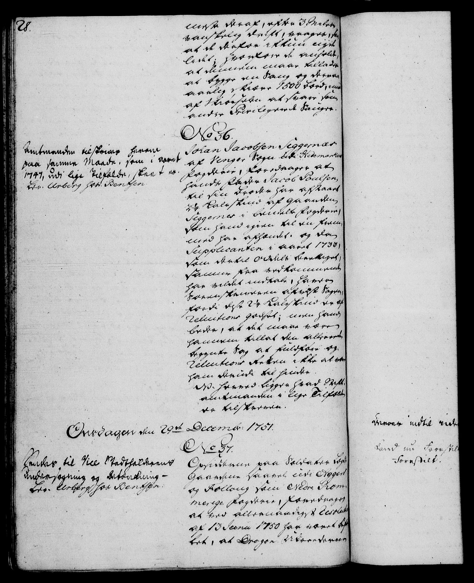 Rentekammeret, Kammerkanselliet, RA/EA-3111/G/Gh/Gha/L0031: Norsk ekstraktmemorialprotokoll (merket RK 53.76), 1751-1753, p. 28