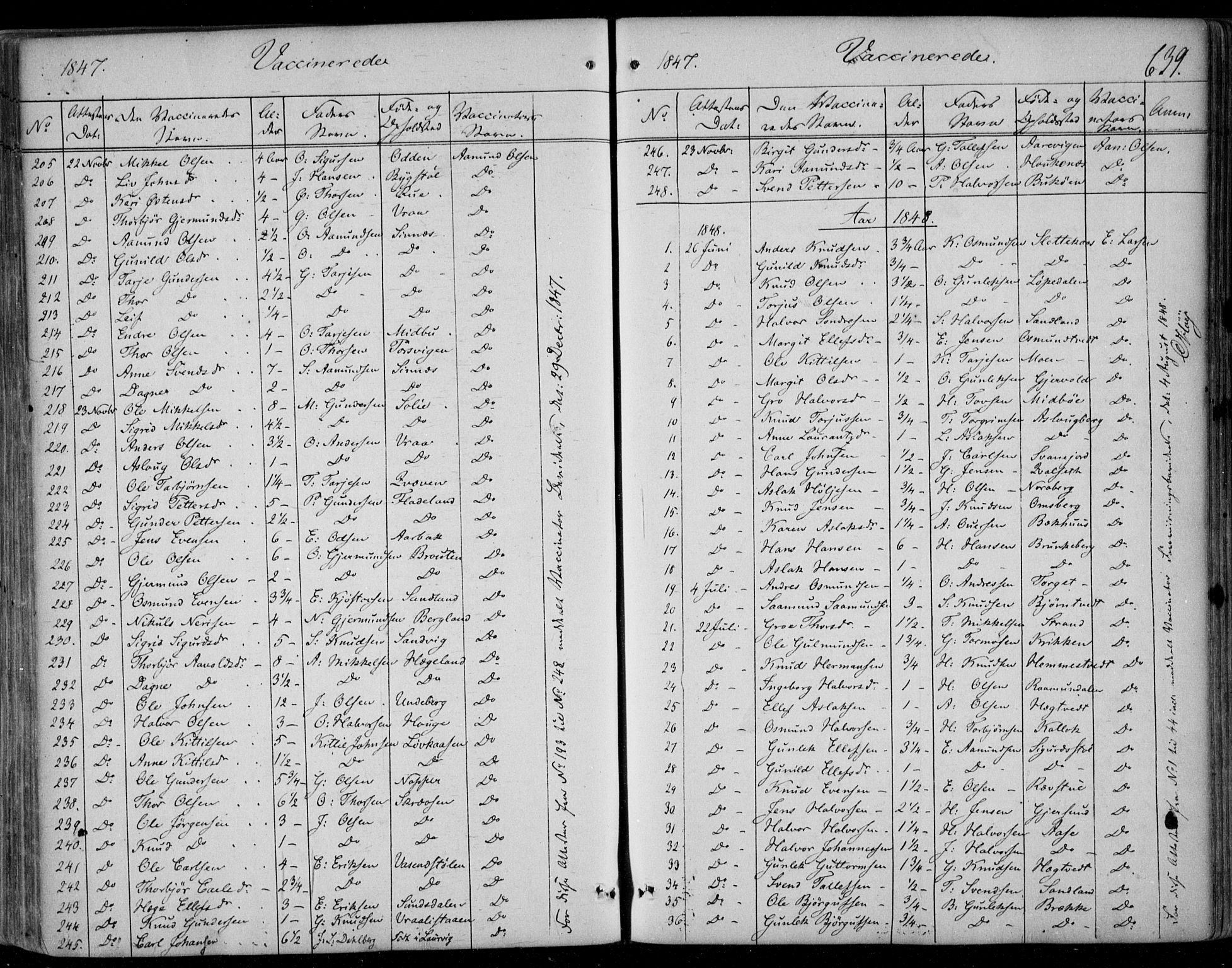 Kviteseid kirkebøker, SAKO/A-276/F/Fa/L0006: Parish register (official) no. I 6, 1836-1858, p. 639
