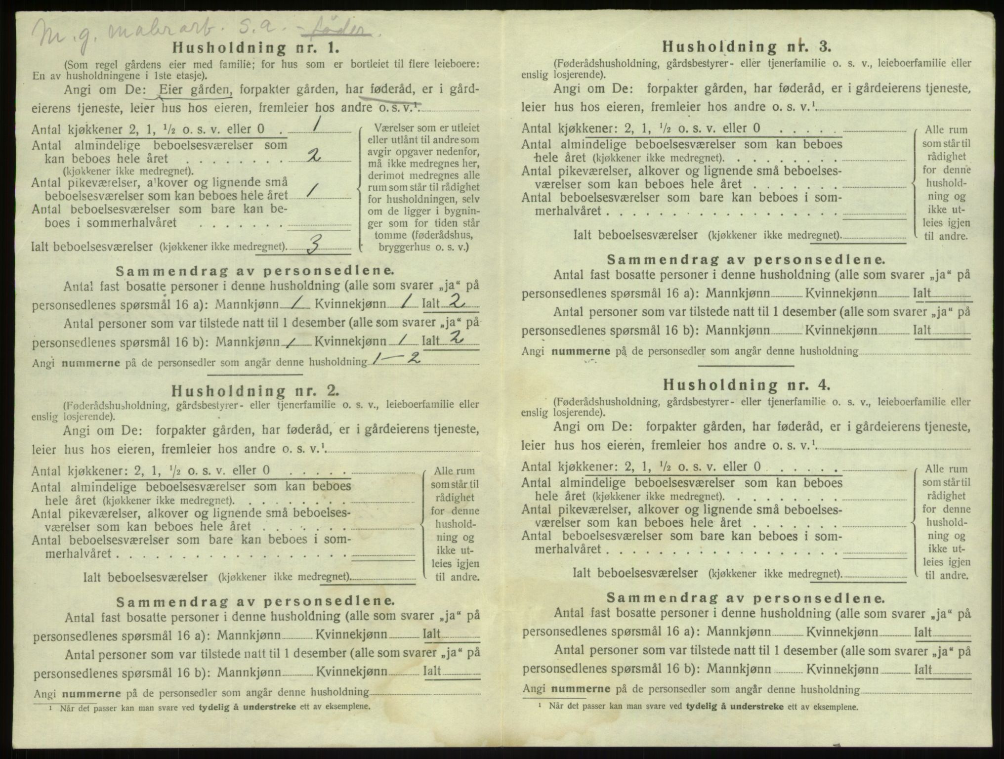 SAB, 1920 census for Lindås, 1920, p. 374