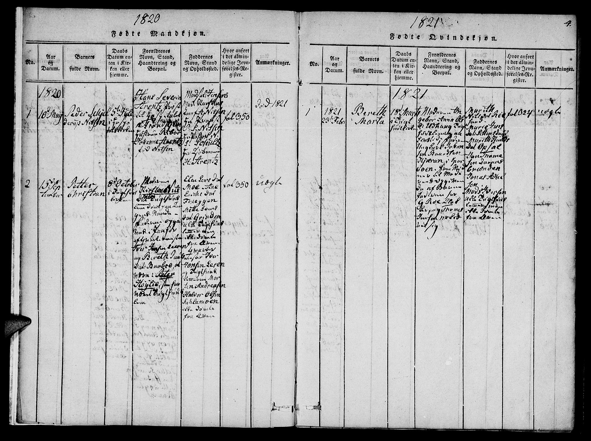 Ministerialprotokoller, klokkerbøker og fødselsregistre - Sør-Trøndelag, AV/SAT-A-1456/623/L0467: Parish register (official) no. 623A01, 1815-1825, p. 4