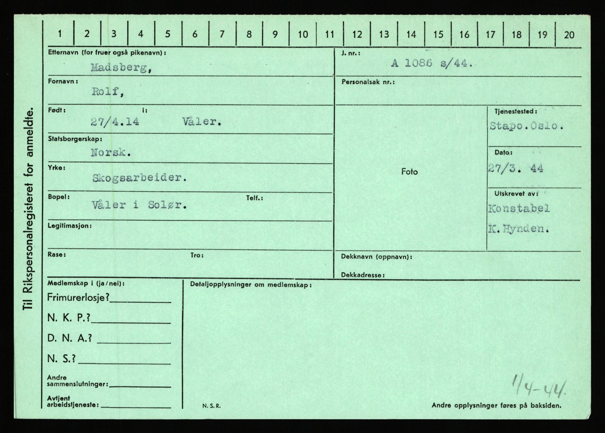 Statspolitiet - Hovedkontoret / Osloavdelingen, AV/RA-S-1329/C/Ca/L0010: Lind - Moksnes, 1943-1945, p. 2343