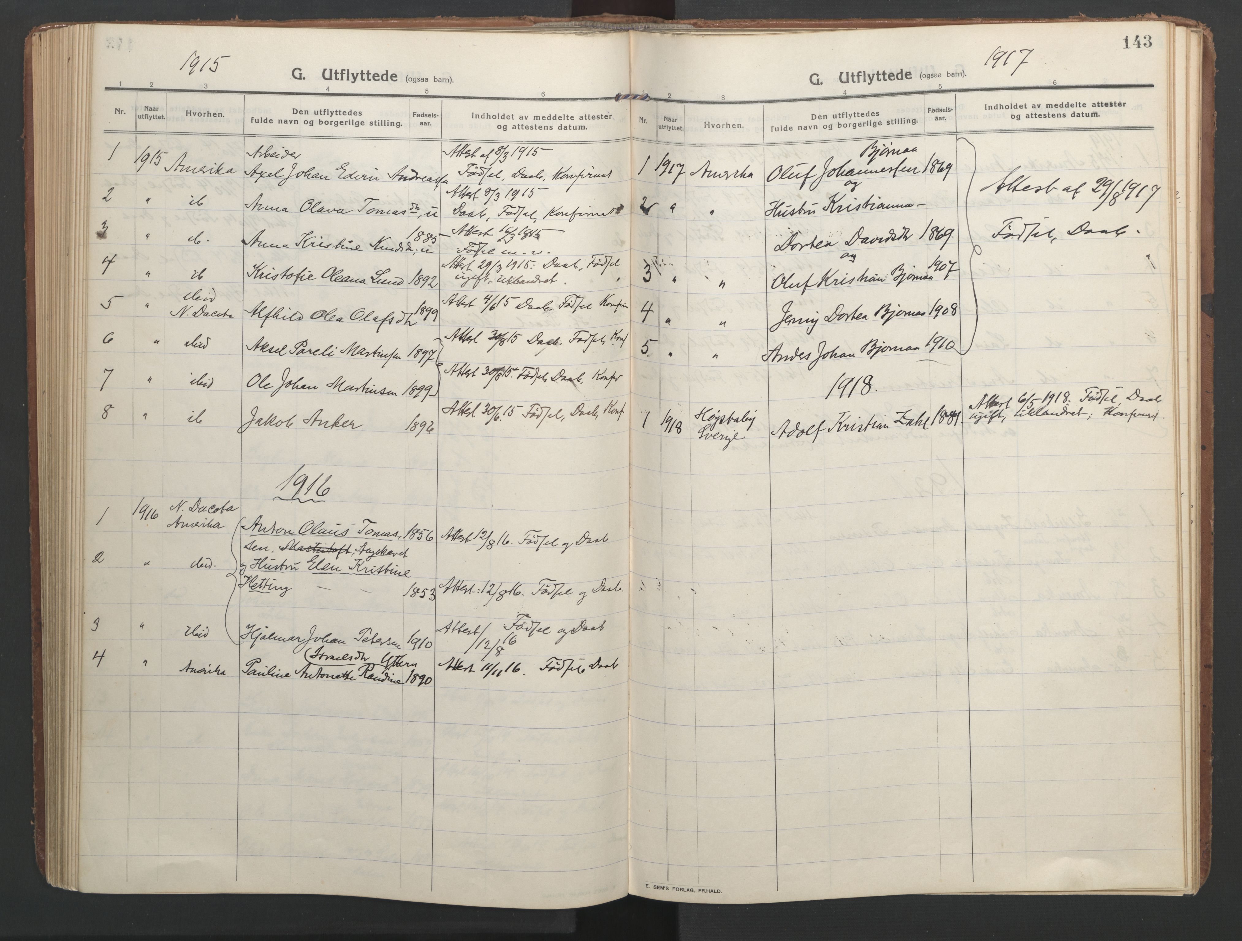 Ministerialprotokoller, klokkerbøker og fødselsregistre - Nordland, SAT/A-1459/827/L0405: Parish register (official) no. 827A17, 1912-1925, p. 143