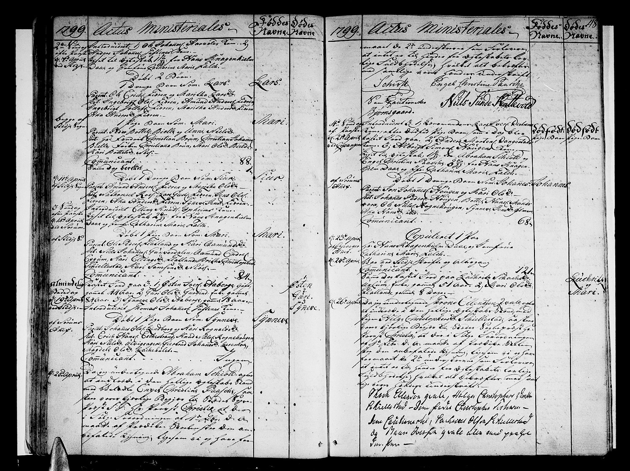 Sogndal sokneprestembete, AV/SAB-A-81301/H/Haa/Haaa/L0008: Parish register (official) no. A 8, 1795-1809, p. 48