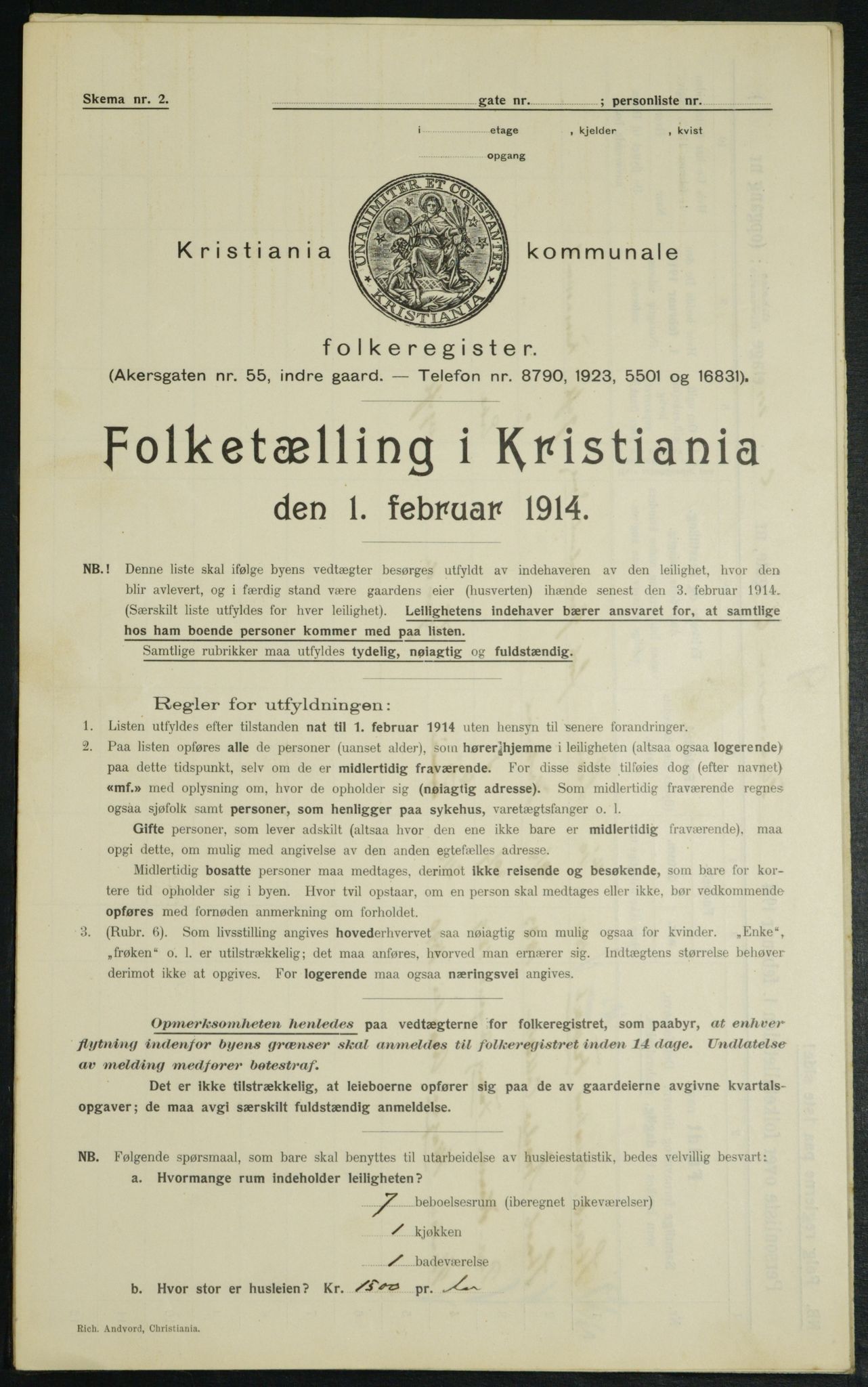 OBA, Municipal Census 1914 for Kristiania, 1914, p. 25556