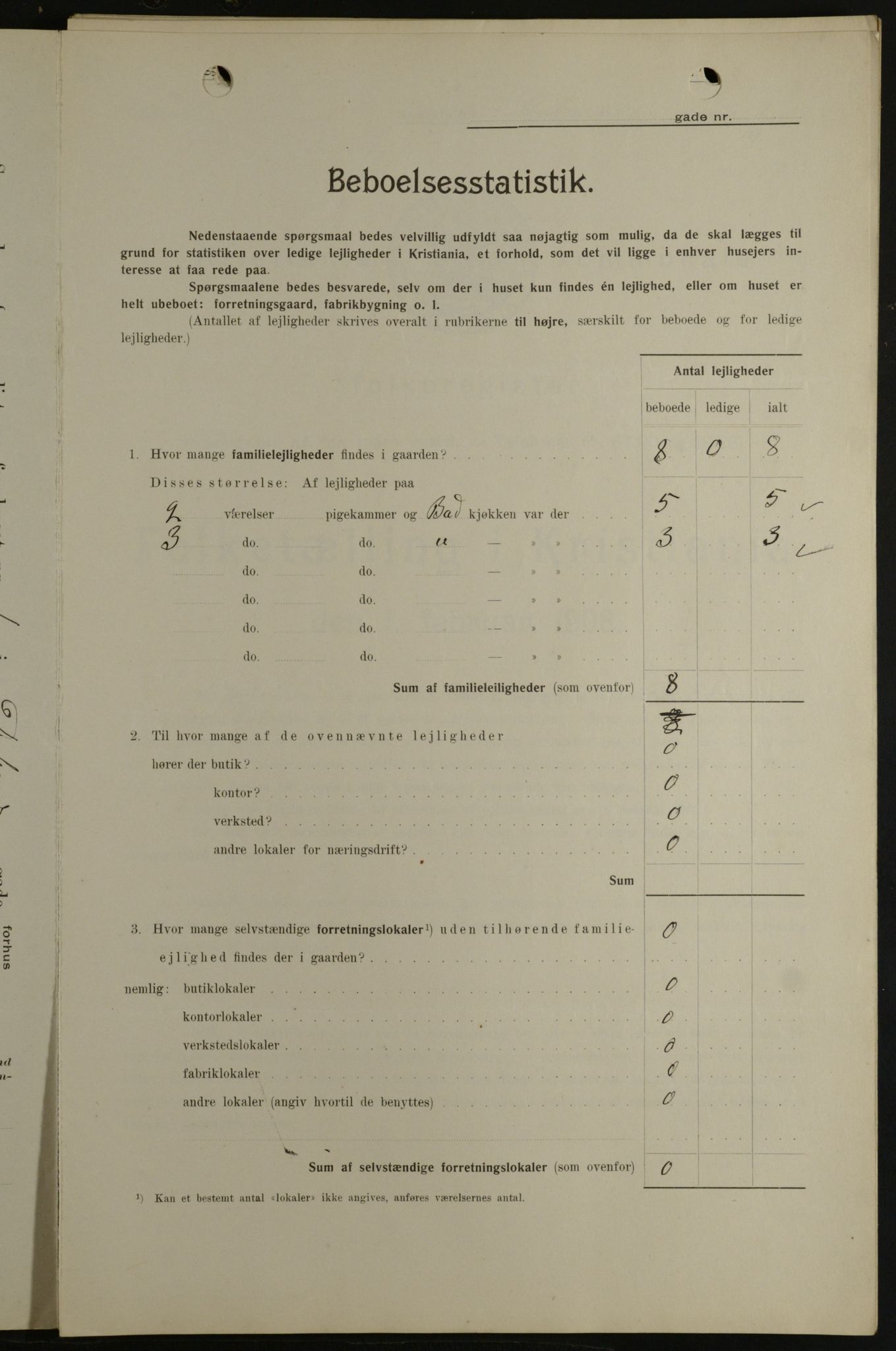 OBA, Municipal Census 1908 for Kristiania, 1908, p. 16194