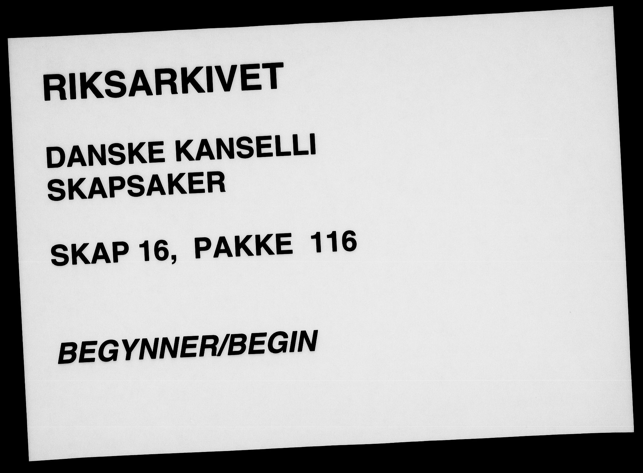 Danske Kanselli, Skapsaker, RA/EA-4061/F/L0132: Skap 16, pakke 102-119, 1591-1810, p. 354