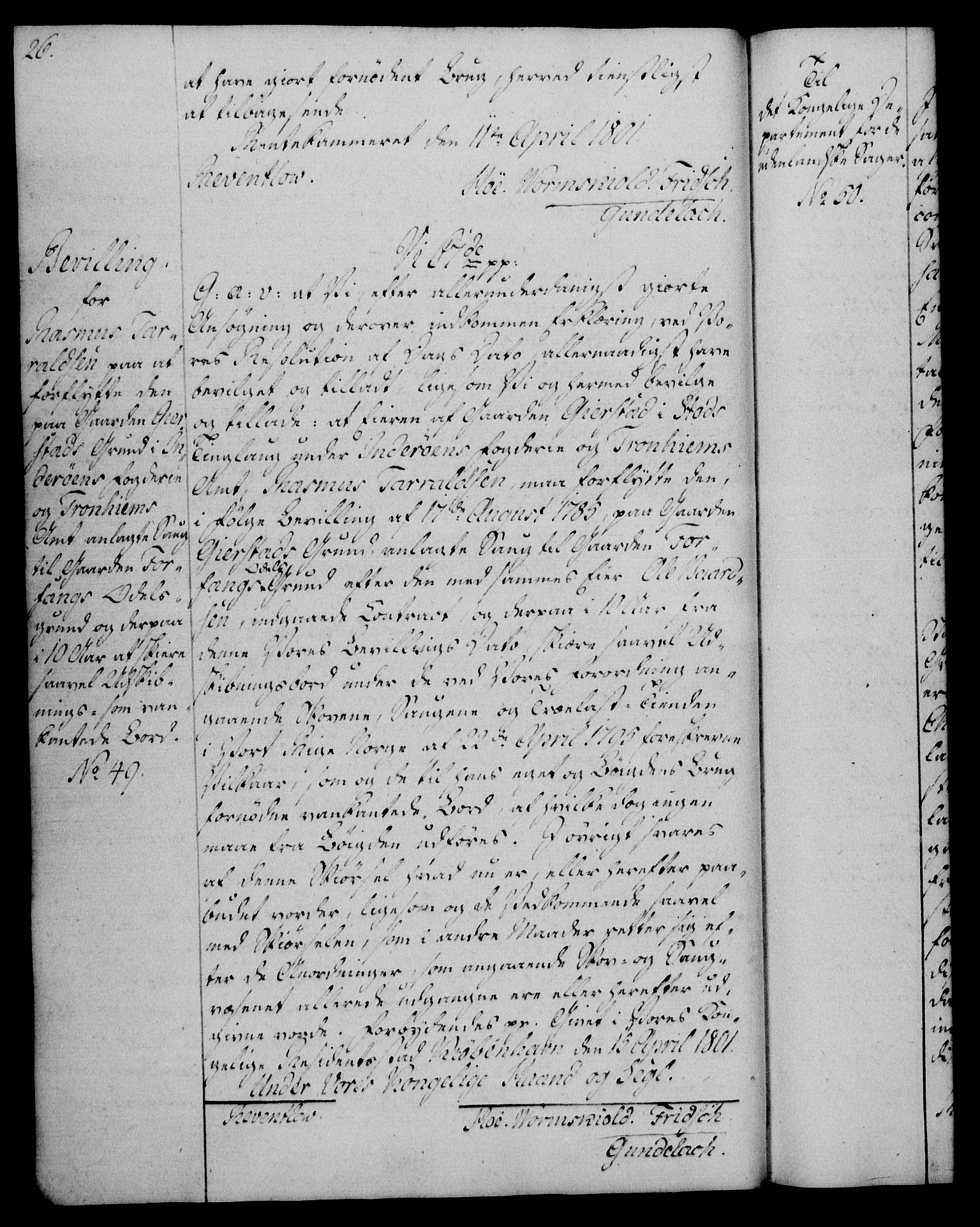 Rentekammeret, Kammerkanselliet, RA/EA-3111/G/Gg/Gga/L0017: Norsk ekspedisjonsprotokoll med register (merket RK 53.17), 1801-1803, p. 26