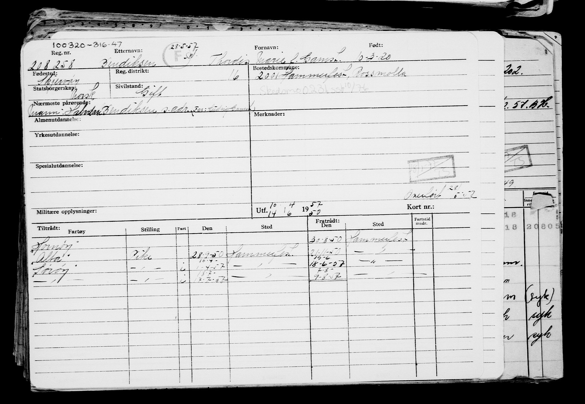 Direktoratet for sjømenn, AV/RA-S-3545/G/Gb/L0178: Hovedkort, 1920, p. 119