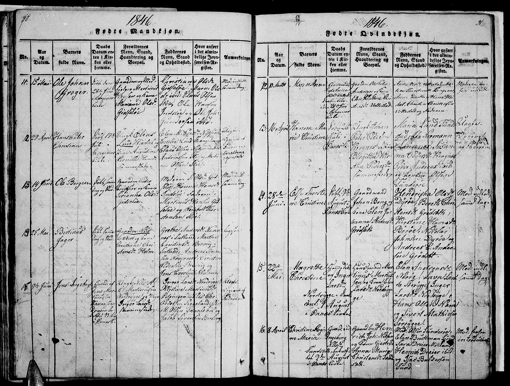 Ministerialprotokoller, klokkerbøker og fødselsregistre - Nordland, AV/SAT-A-1459/893/L1346: Parish register (copy) no. 893C01, 1820-1858, p. 90-91