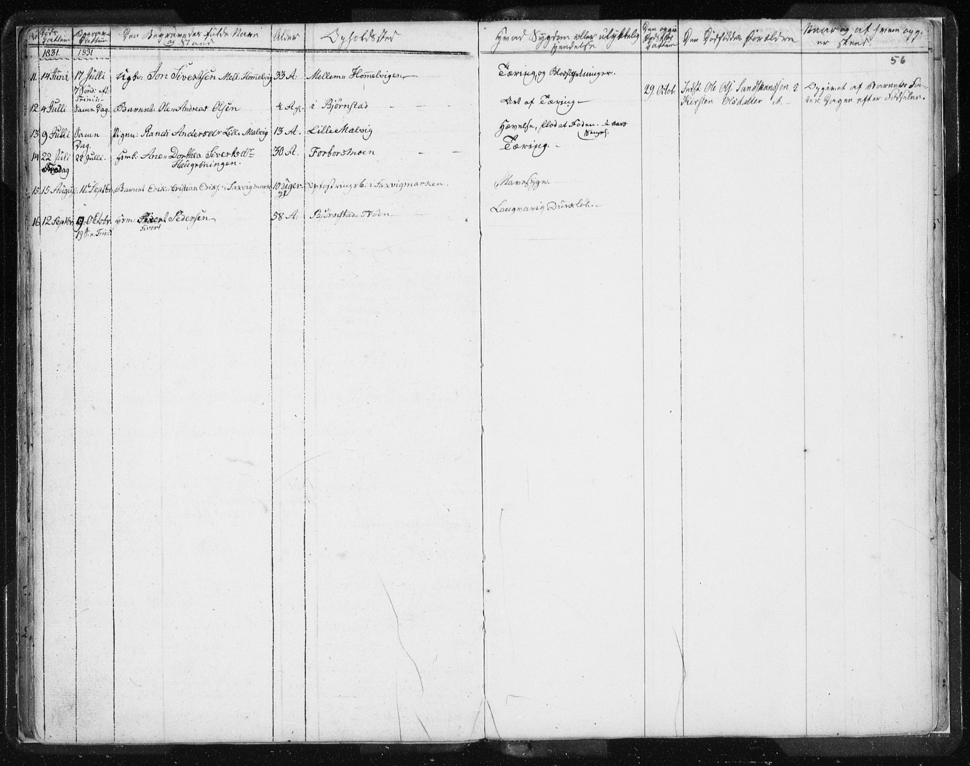 Ministerialprotokoller, klokkerbøker og fødselsregistre - Sør-Trøndelag, AV/SAT-A-1456/616/L0404: Parish register (official) no. 616A01, 1823-1831, p. 56