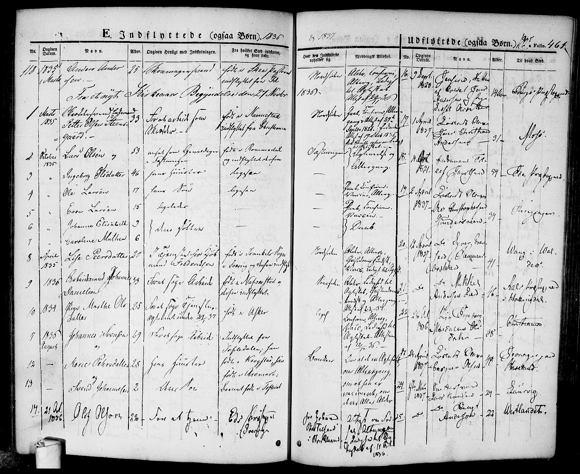 Halden prestekontor Kirkebøker, AV/SAO-A-10909/F/Fa/L0005: Parish register (official) no. I 5, 1834-1845, p. 461