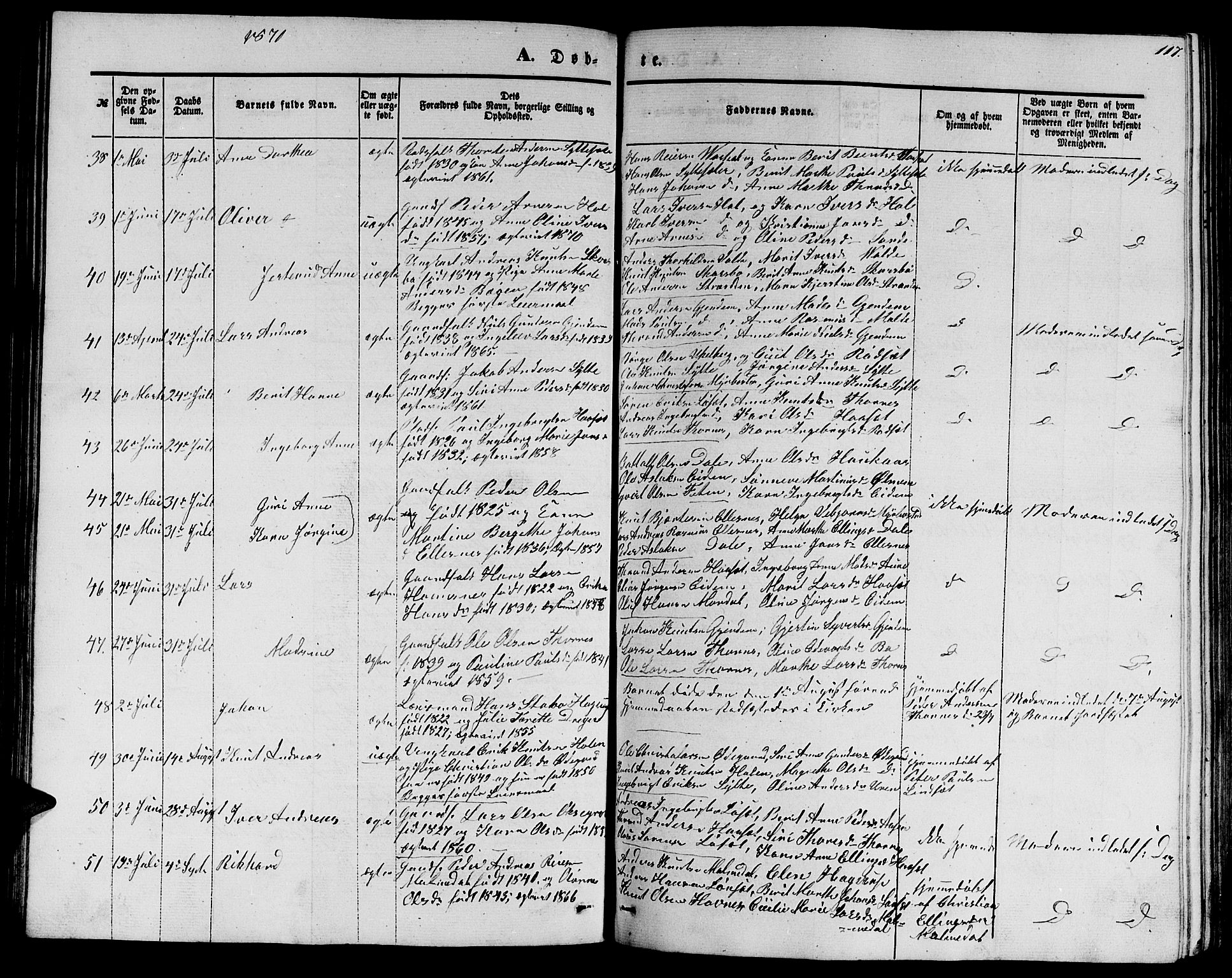 Ministerialprotokoller, klokkerbøker og fødselsregistre - Møre og Romsdal, AV/SAT-A-1454/565/L0753: Parish register (copy) no. 565C02, 1845-1870, p. 117