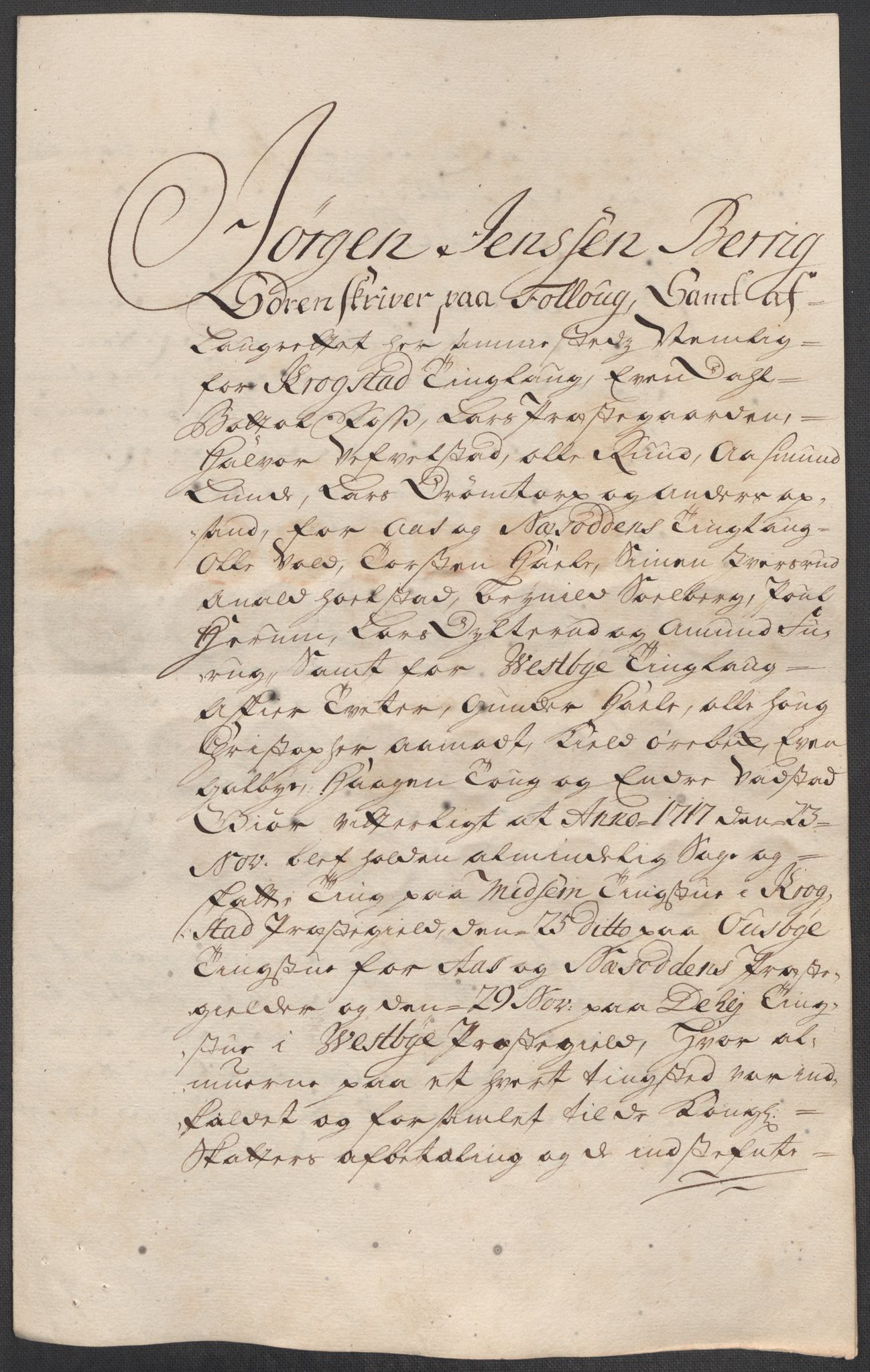 Rentekammeret inntil 1814, Reviderte regnskaper, Fogderegnskap, AV/RA-EA-4092/R10/L0455: Fogderegnskap Aker og Follo, 1717, p. 283