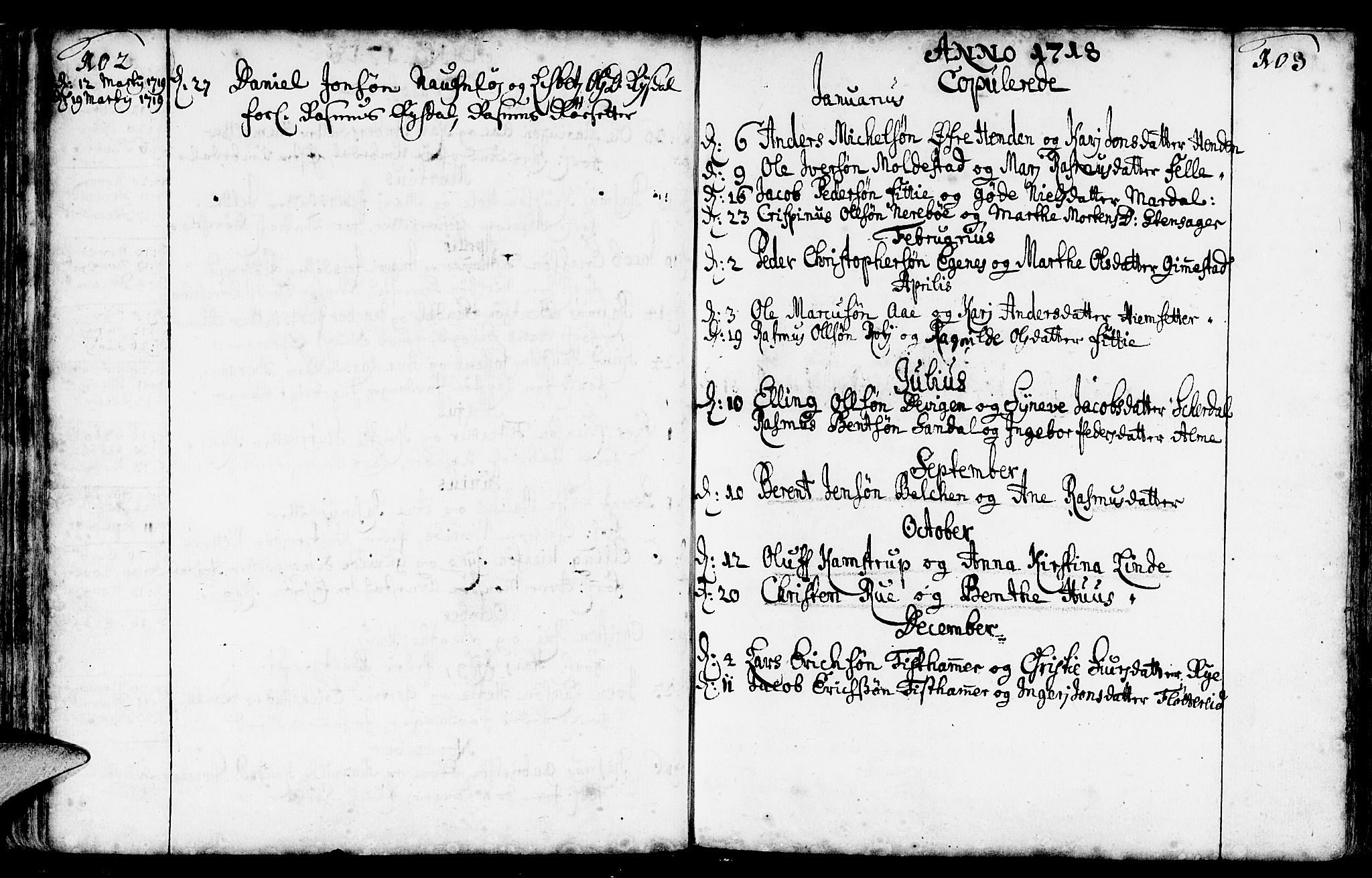 Gloppen sokneprestembete, AV/SAB-A-80101/H/Haa/Haaa/L0002: Parish register (official) no. A 2, 1712-1735, p. 102-103