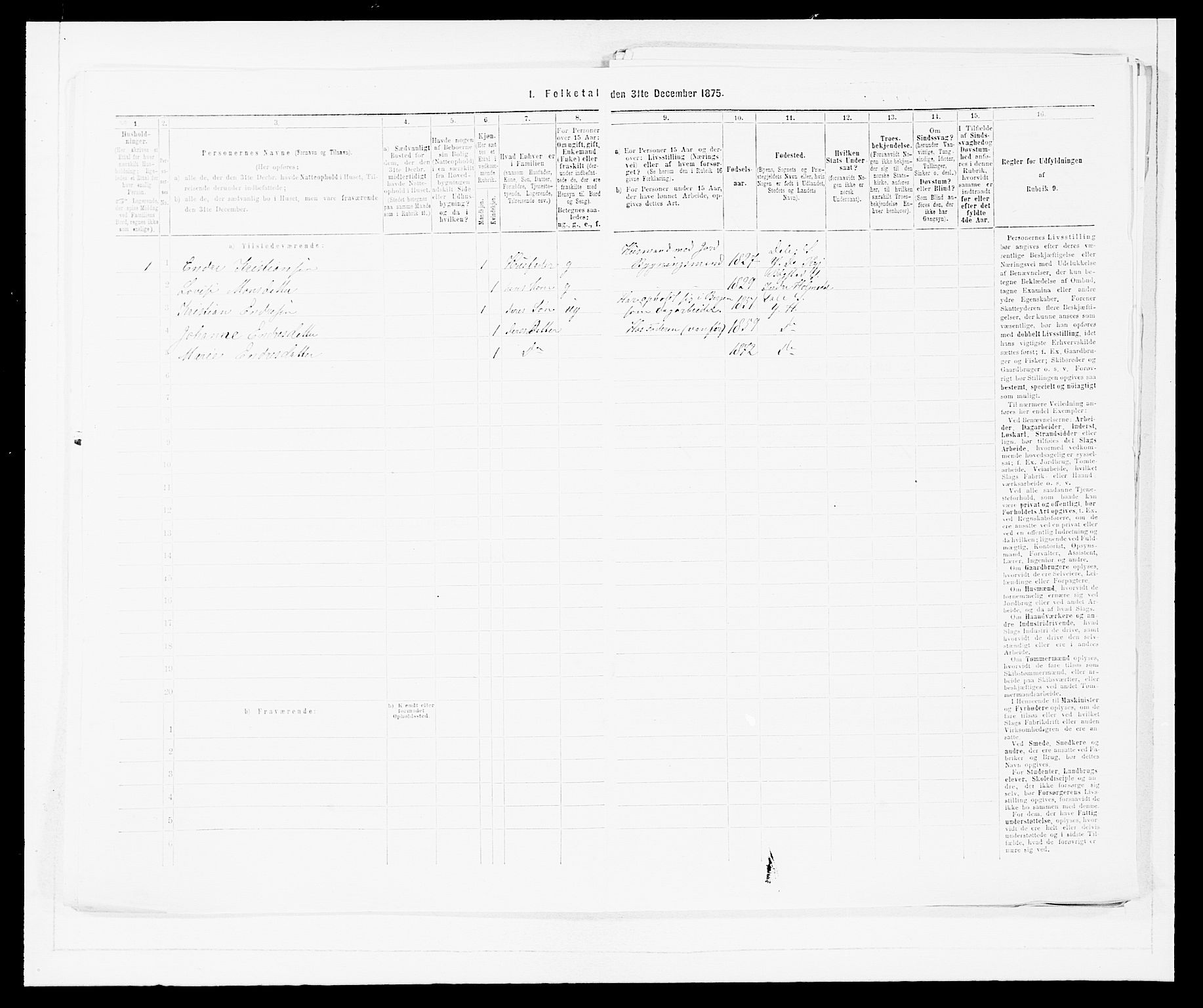 SAB, 1875 census for 1429P Ytre Holmedal, 1875, p. 1034