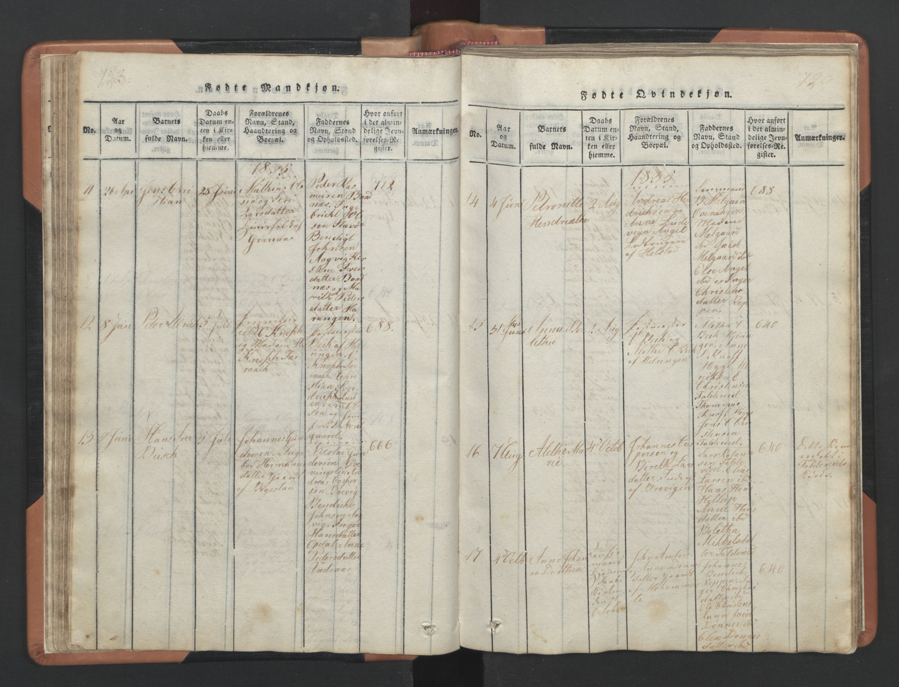 Ministerialprotokoller, klokkerbøker og fødselsregistre - Nordland, SAT/A-1459/810/L0157: Parish register (copy) no. 810C01, 1819-1842, p. 128-129