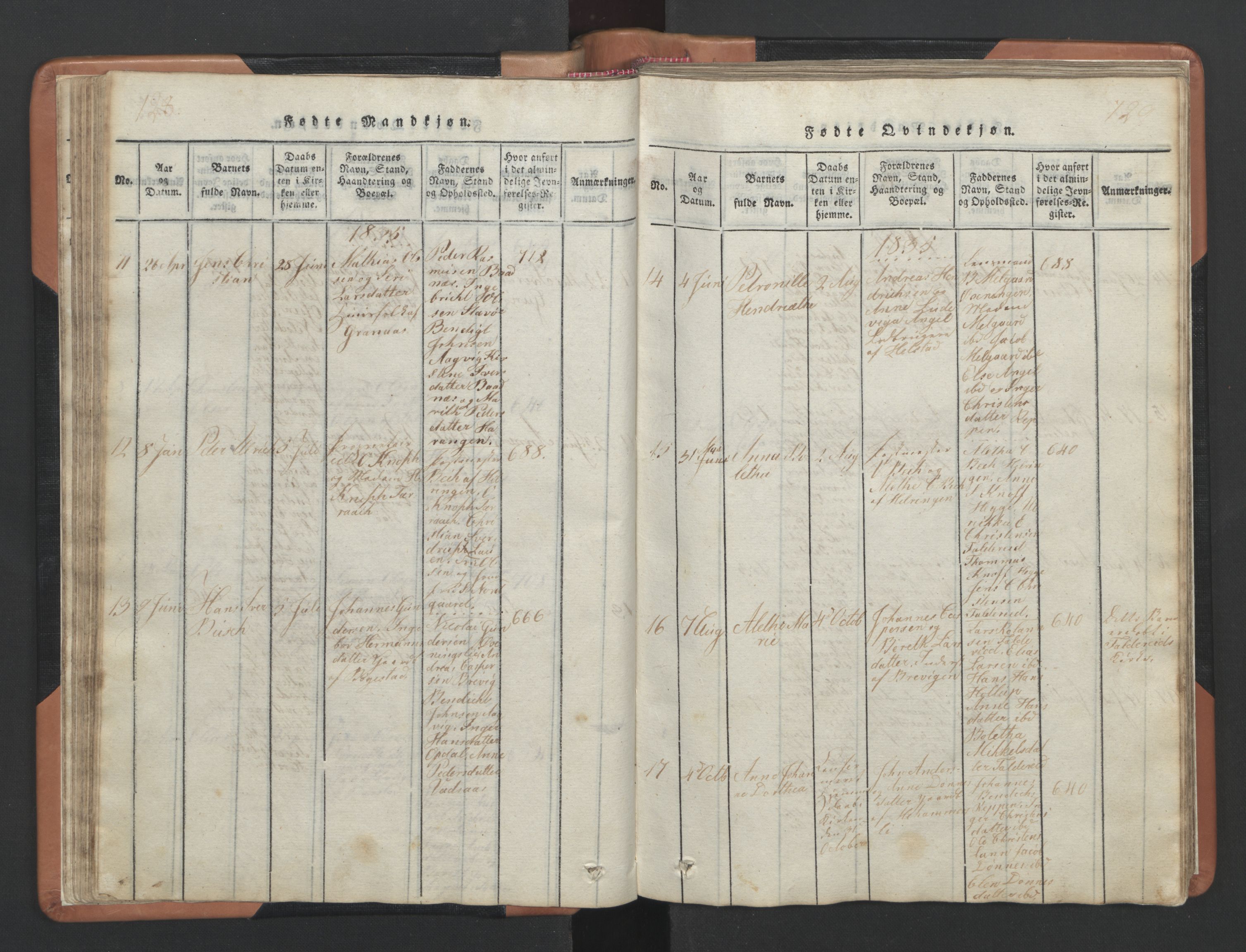 Ministerialprotokoller, klokkerbøker og fødselsregistre - Nordland, AV/SAT-A-1459/810/L0157: Parish register (copy) no. 810C01, 1819-1842, p. 128-129