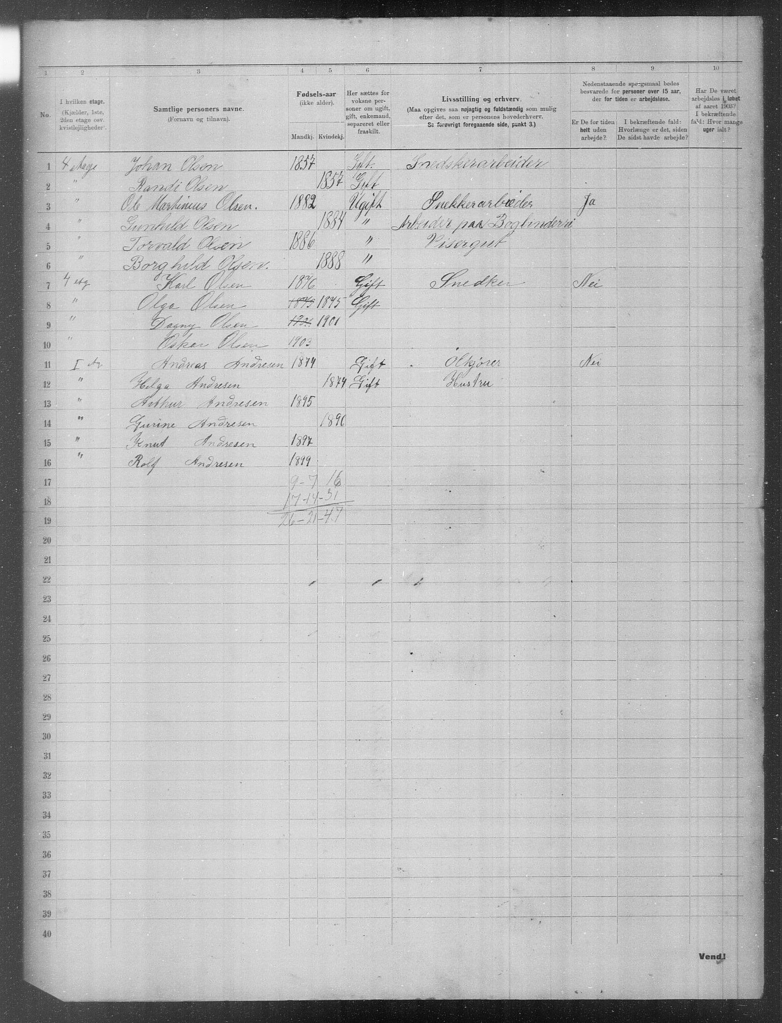 OBA, Municipal Census 1903 for Kristiania, 1903, p. 13853