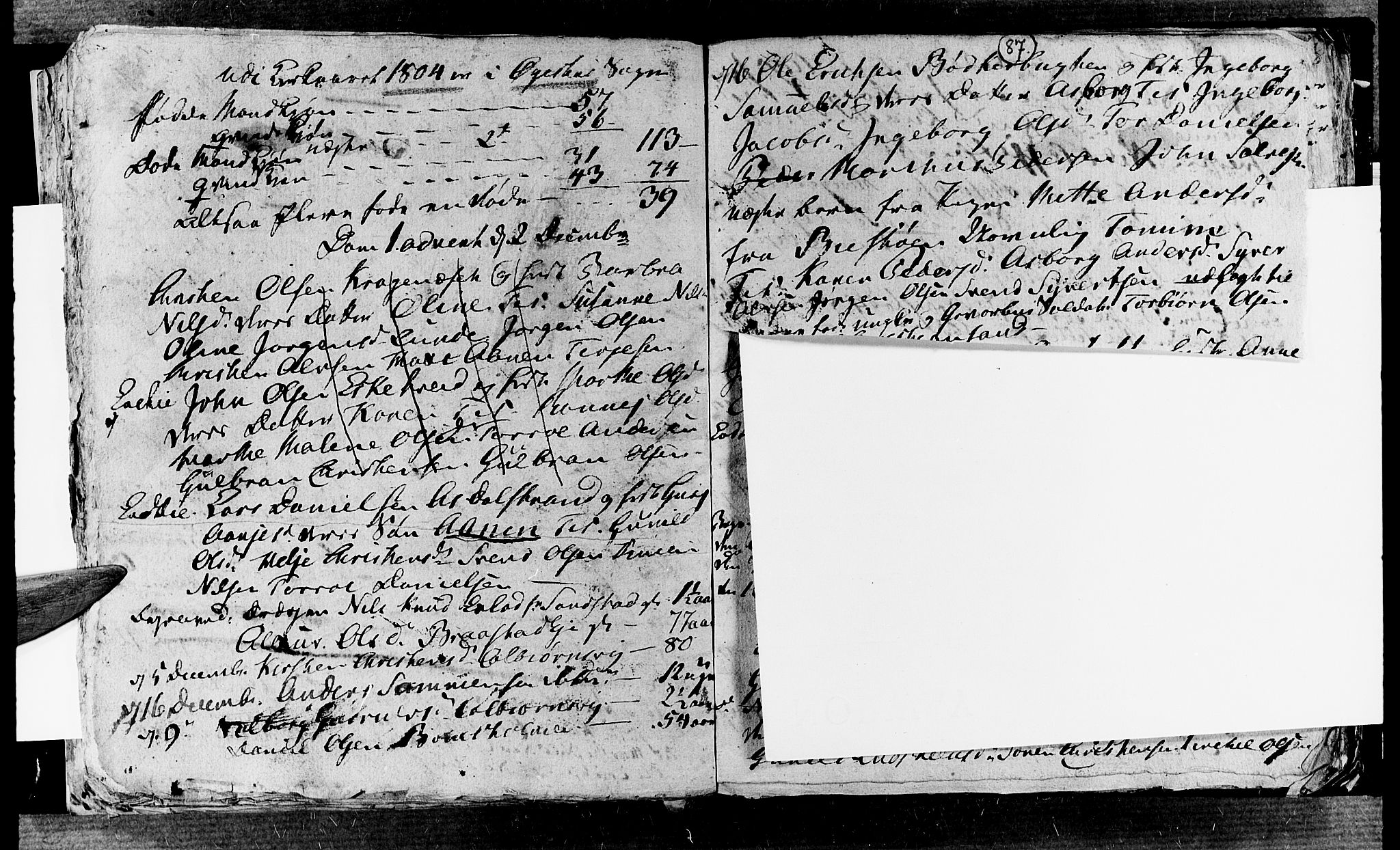 Øyestad sokneprestkontor, AV/SAK-1111-0049/F/Fb/L0002: Parish register (copy) no. B 2, 1795-1807, p. 87