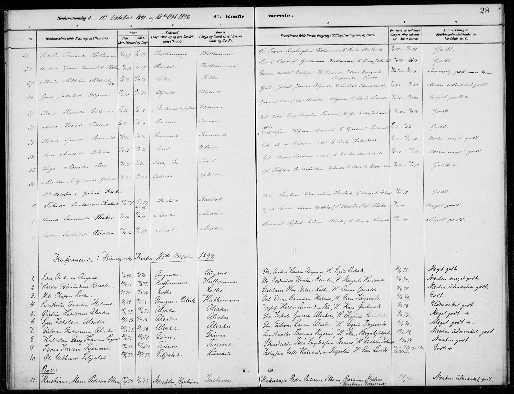 Ullensvang sokneprestembete, SAB/A-78701/H/Haa: Parish register (official) no. E  2, 1880-1914, p. 28