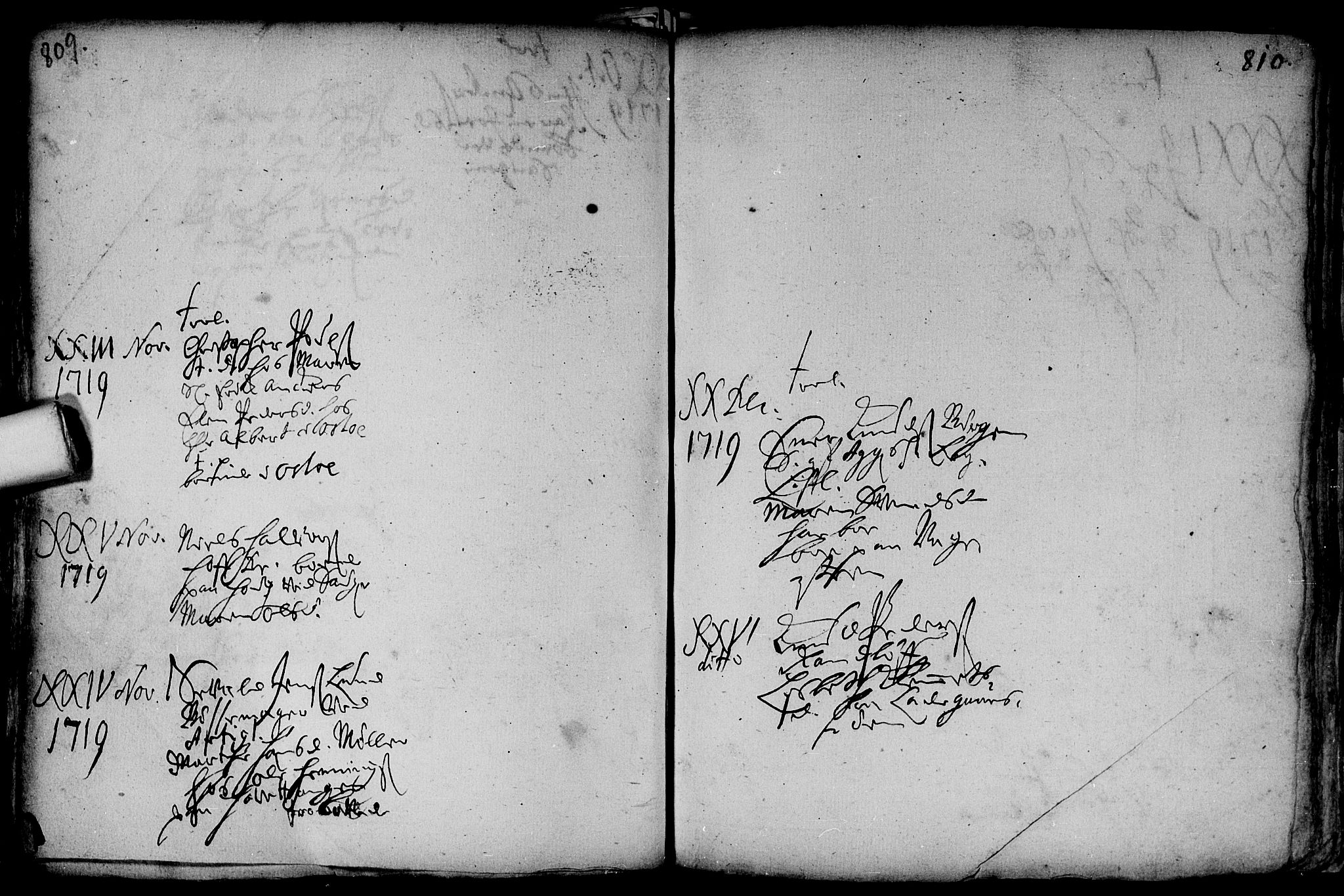 Aker prestekontor kirkebøker, AV/SAO-A-10861/F/L0002: Parish register (official) no. 2, 1714-1720, p. 809-810