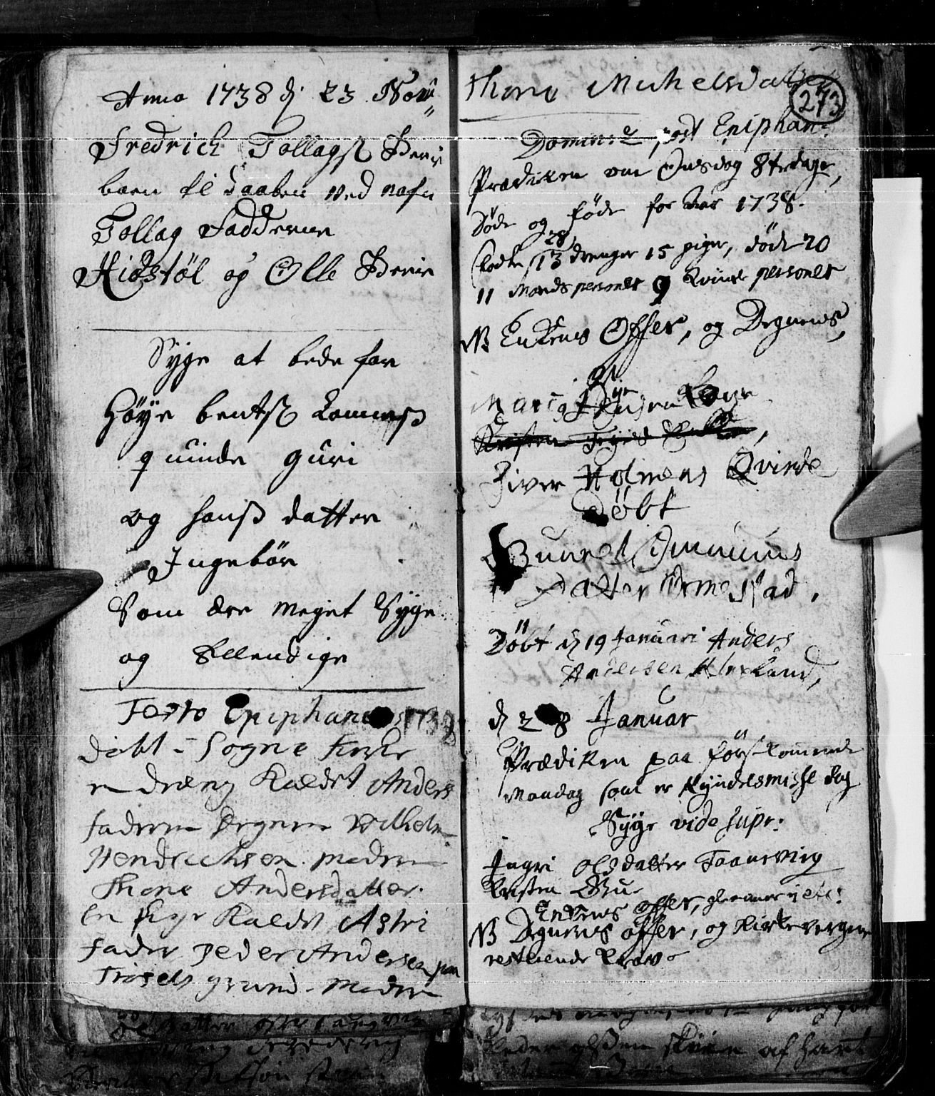 Søgne sokneprestkontor, AV/SAK-1111-0037/F/Fa/Fab/L0001: Parish register (official) no. A 1, 1716-1740, p. 273