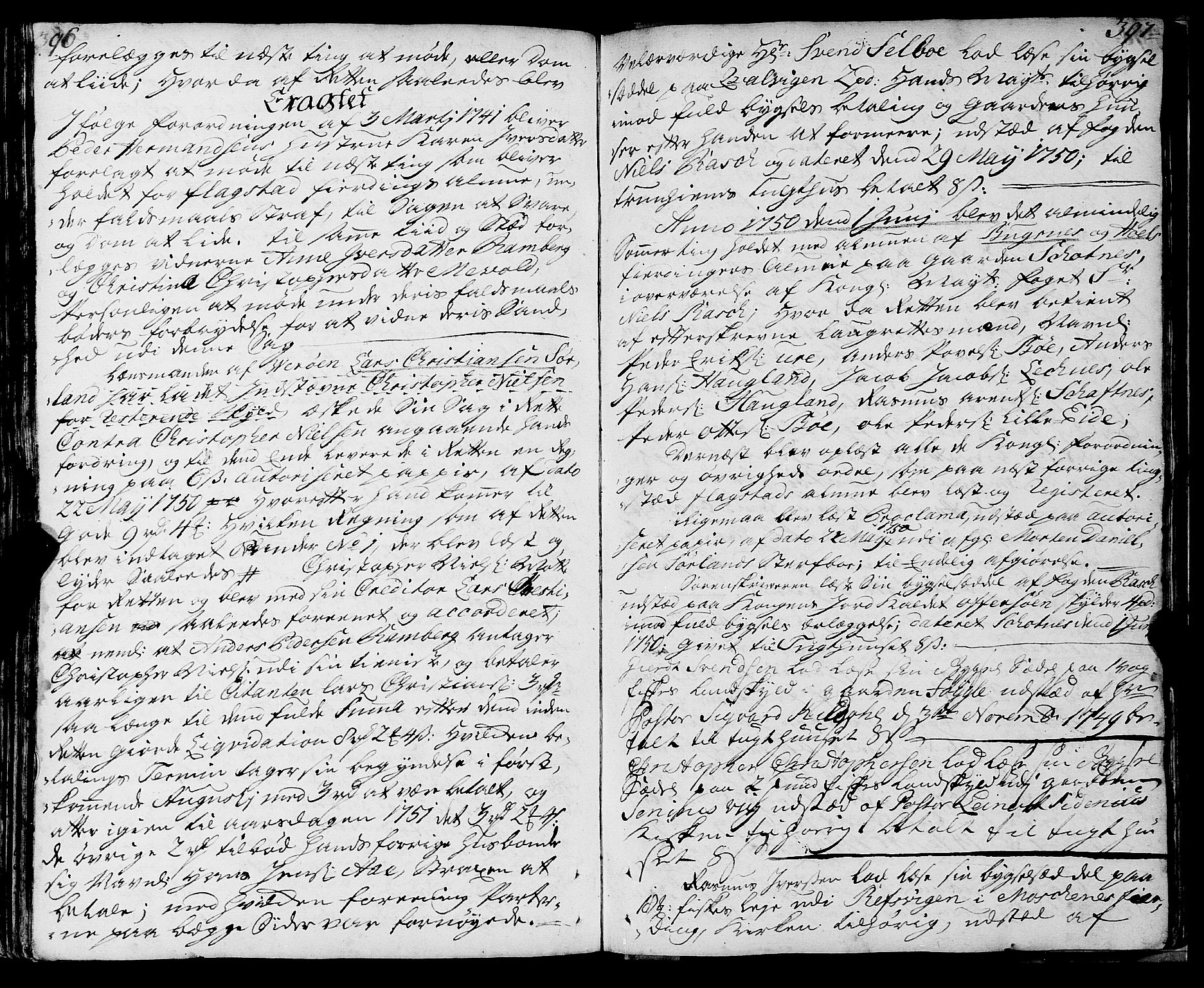 Lofoten sorenskriveri, SAT/A-0017/1/1/1A/L0005: Tingbok, 1739-1752, p. 396-397