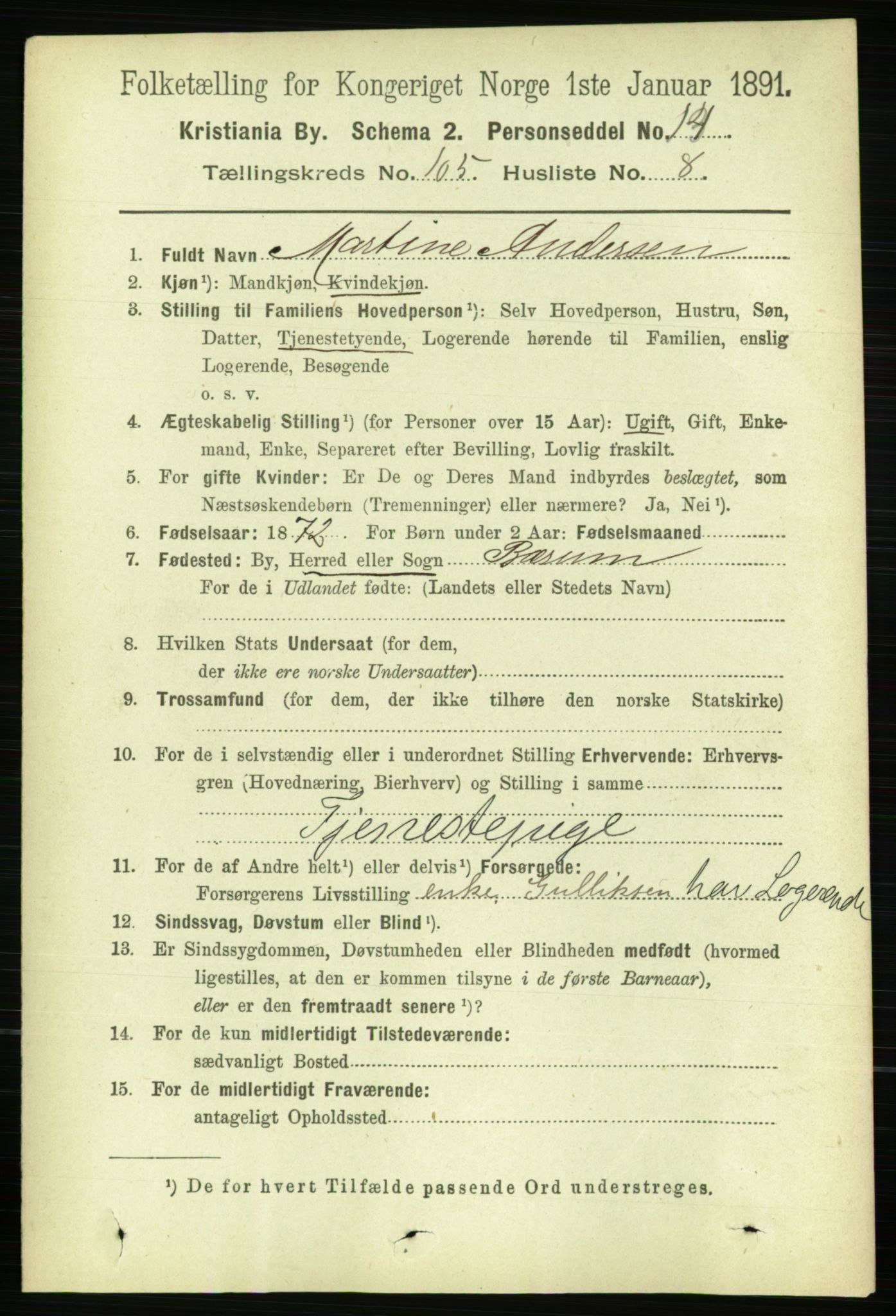 RA, 1891 census for 0301 Kristiania, 1891, p. 53179
