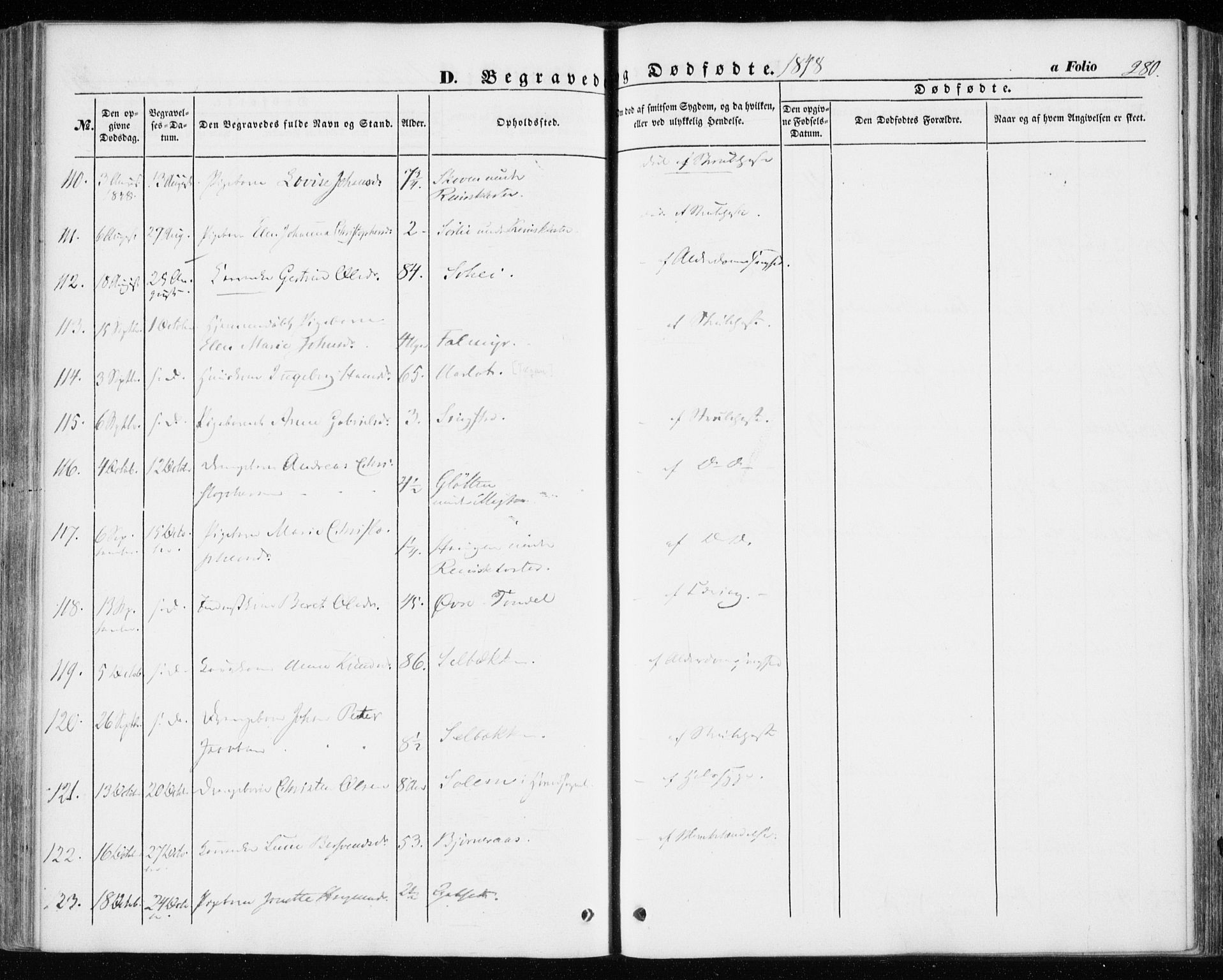 Ministerialprotokoller, klokkerbøker og fødselsregistre - Sør-Trøndelag, SAT/A-1456/646/L0611: Parish register (official) no. 646A09, 1848-1857, p. 280