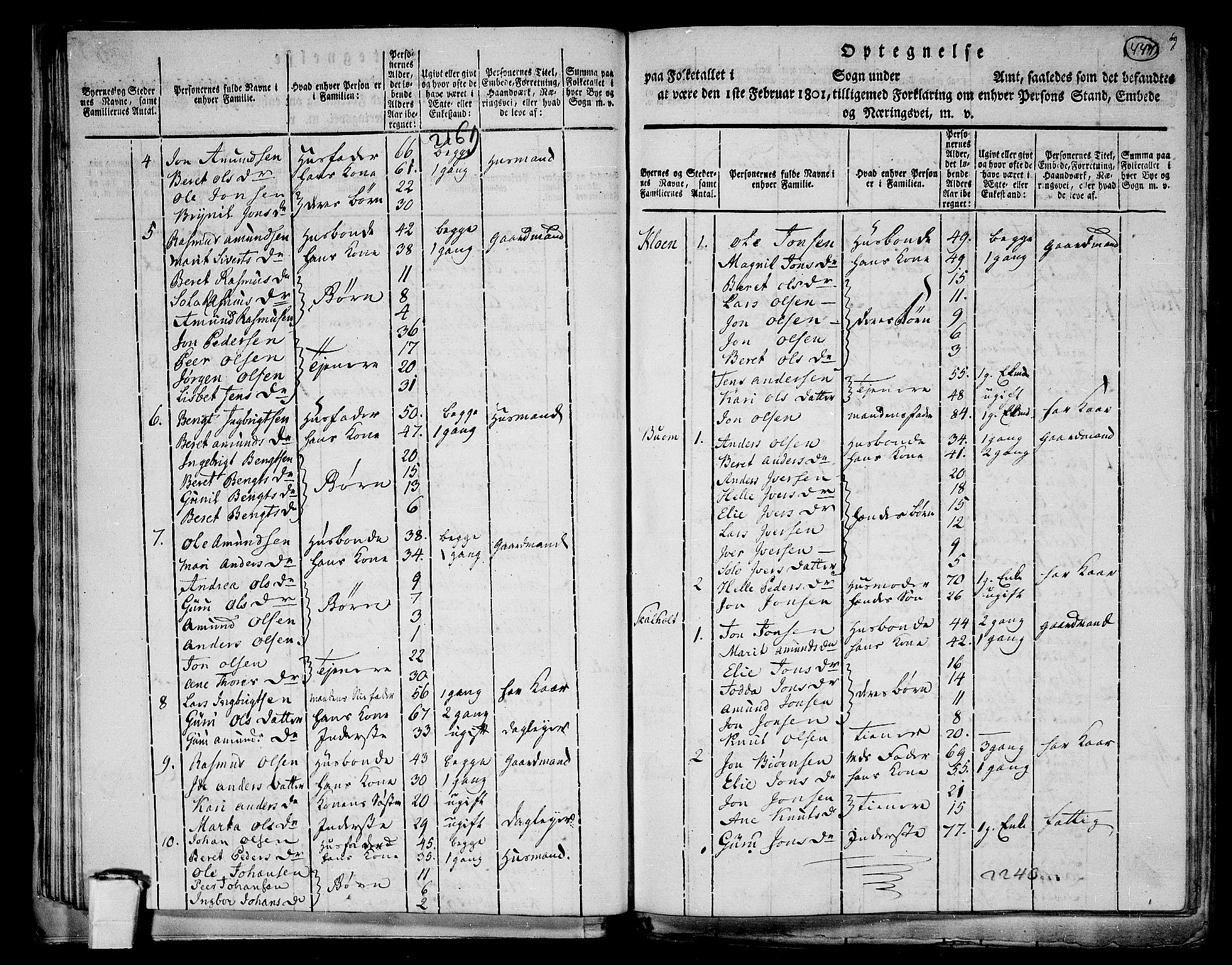 RA, 1801 census for 1638P Orkdal, 1801, p. 446b-447a