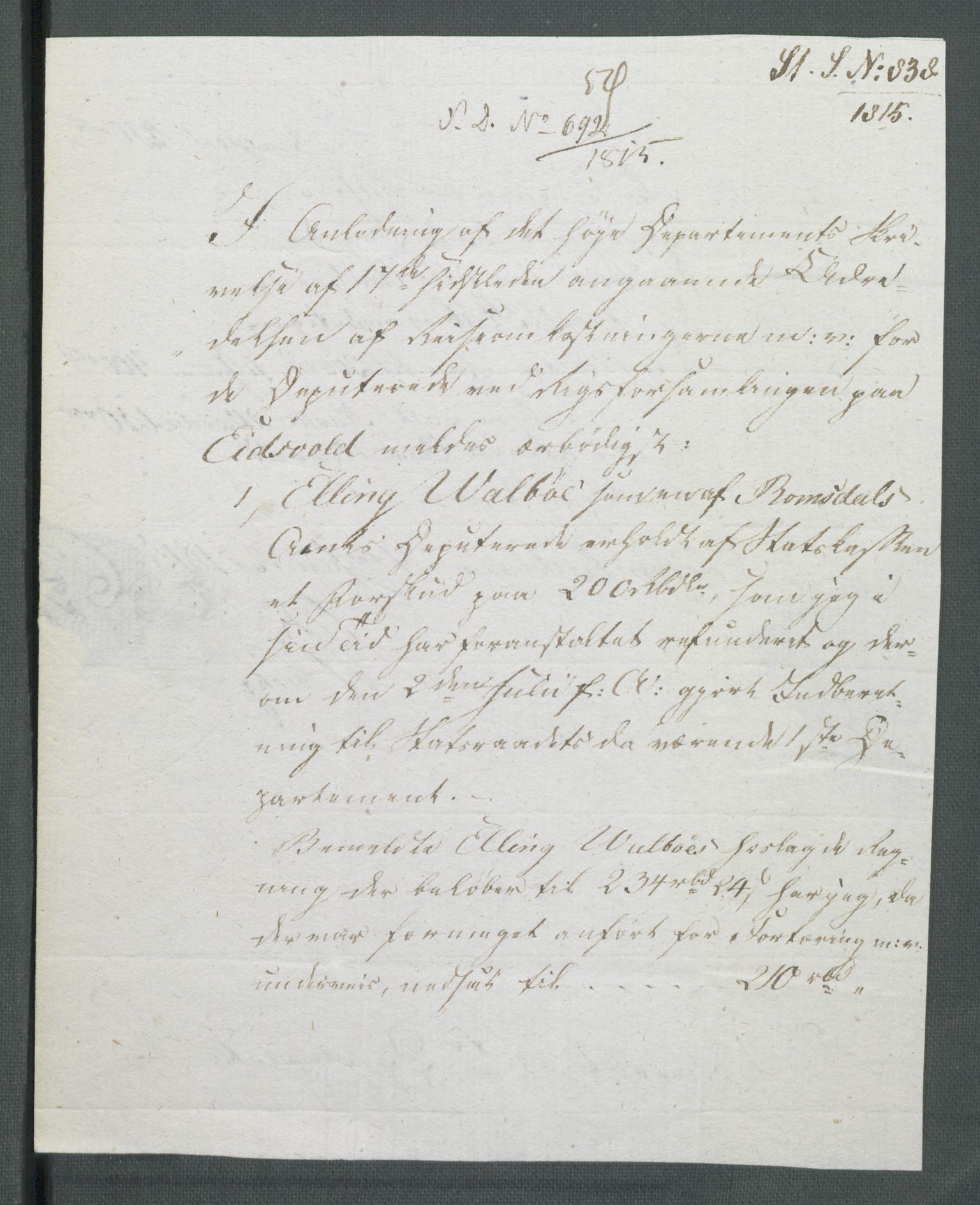 5. departement for finans-, handels- og tollfaget, AV/RA-S-3893/C/Cb/L0014: Regninger fra Riksforsamlingens deputerede, 1814, p. 288