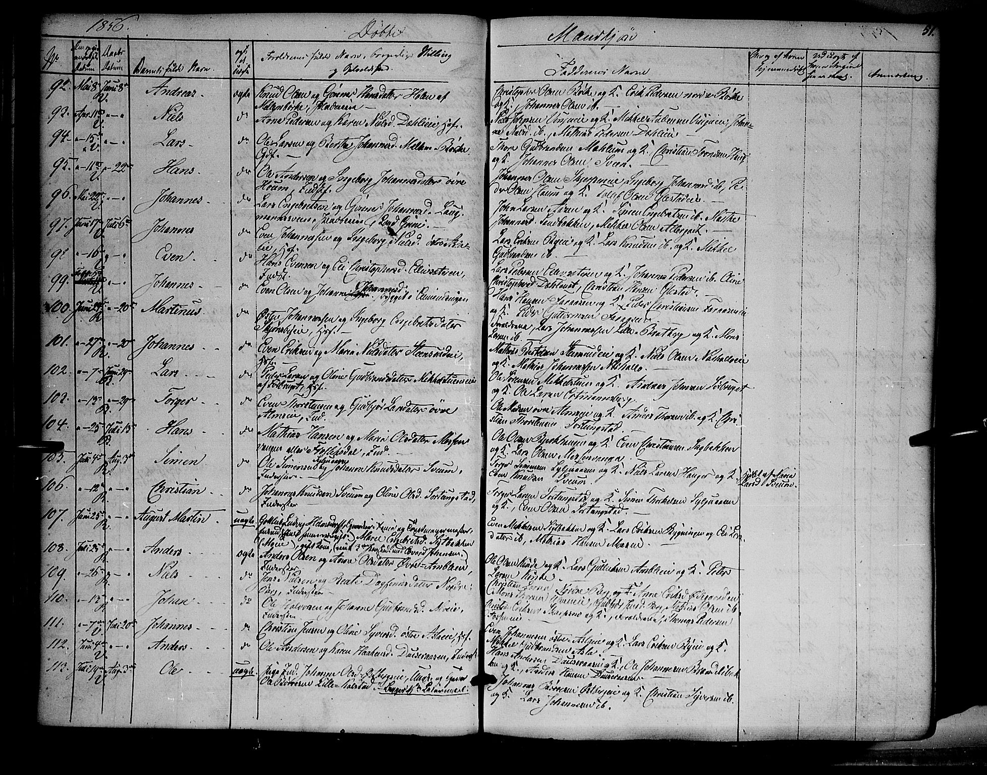 Ringsaker prestekontor, AV/SAH-PREST-014/K/Ka/L0009: Parish register (official) no. 9, 1850-1860, p. 51