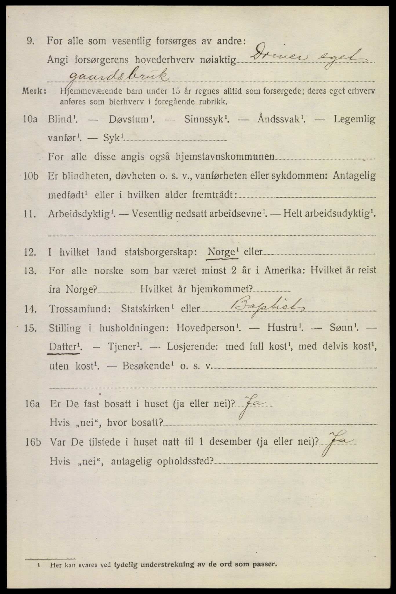 SAKO, 1920 census for Tinn, 1920, p. 4643