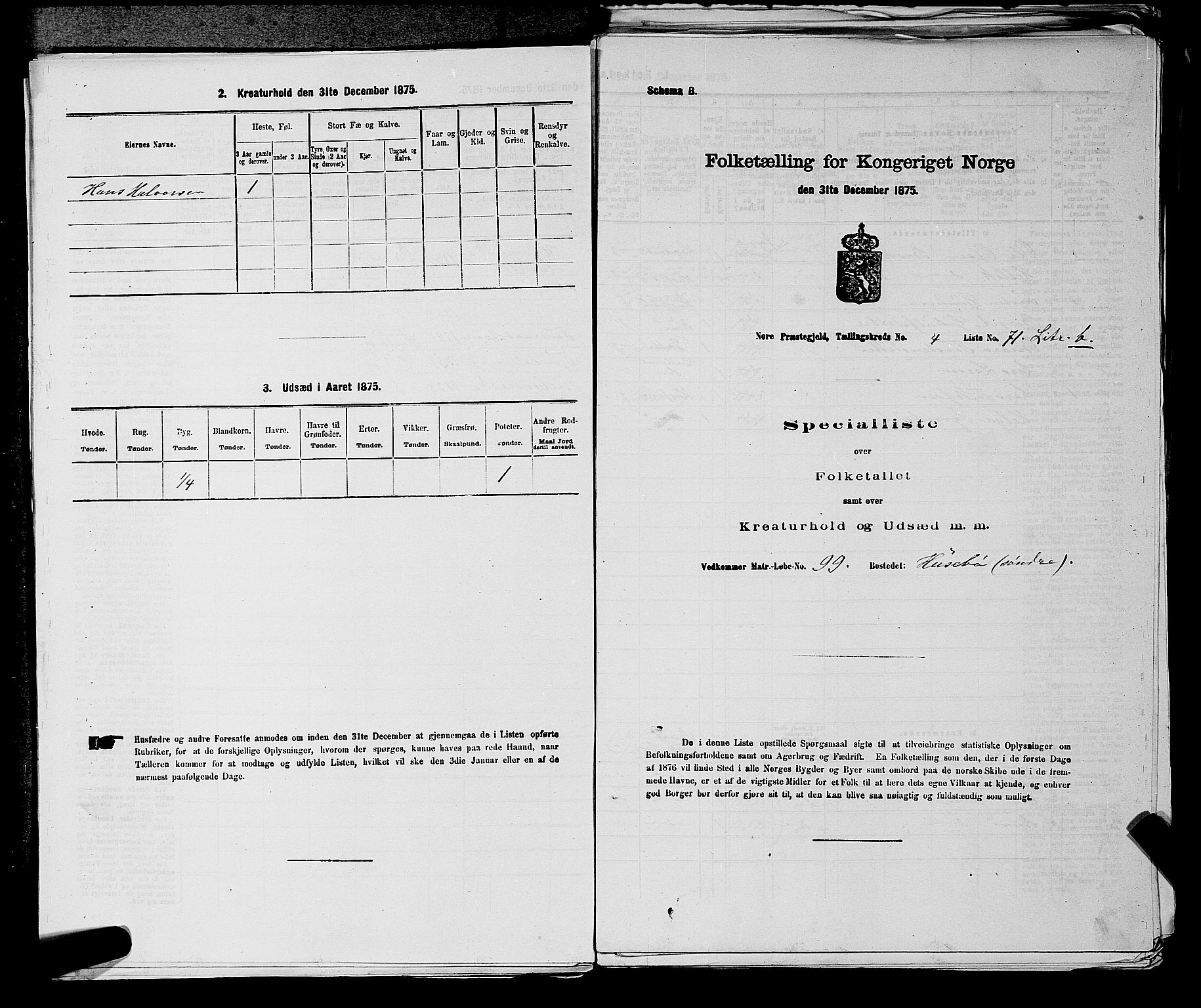 SAKO, 1875 census for 0633P Nore, 1875, p. 476