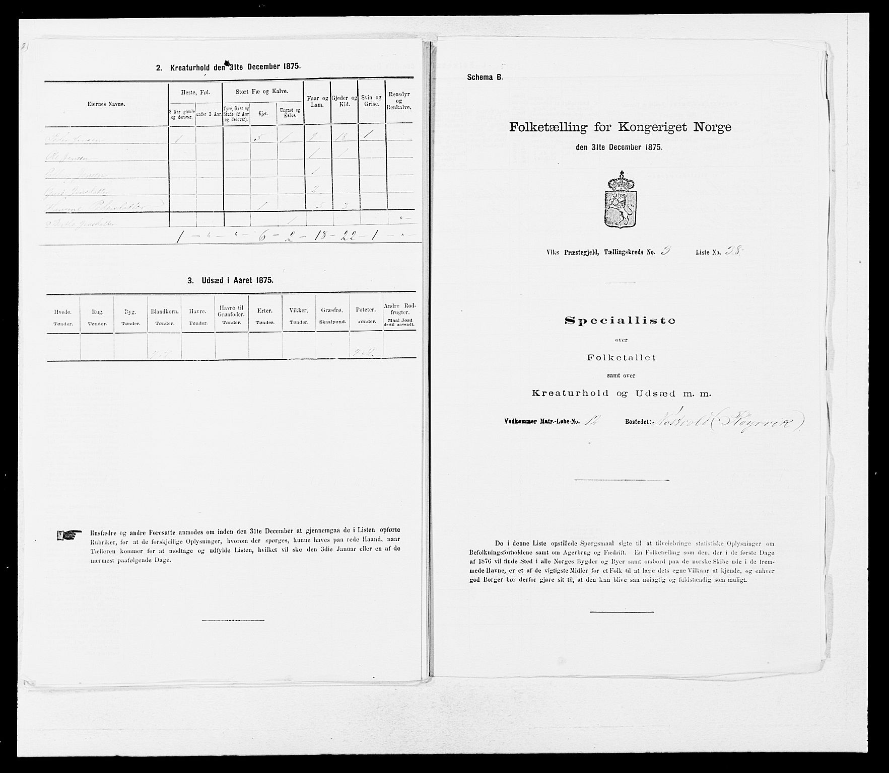 SAB, 1875 census for 1417P Vik, 1875, p. 378