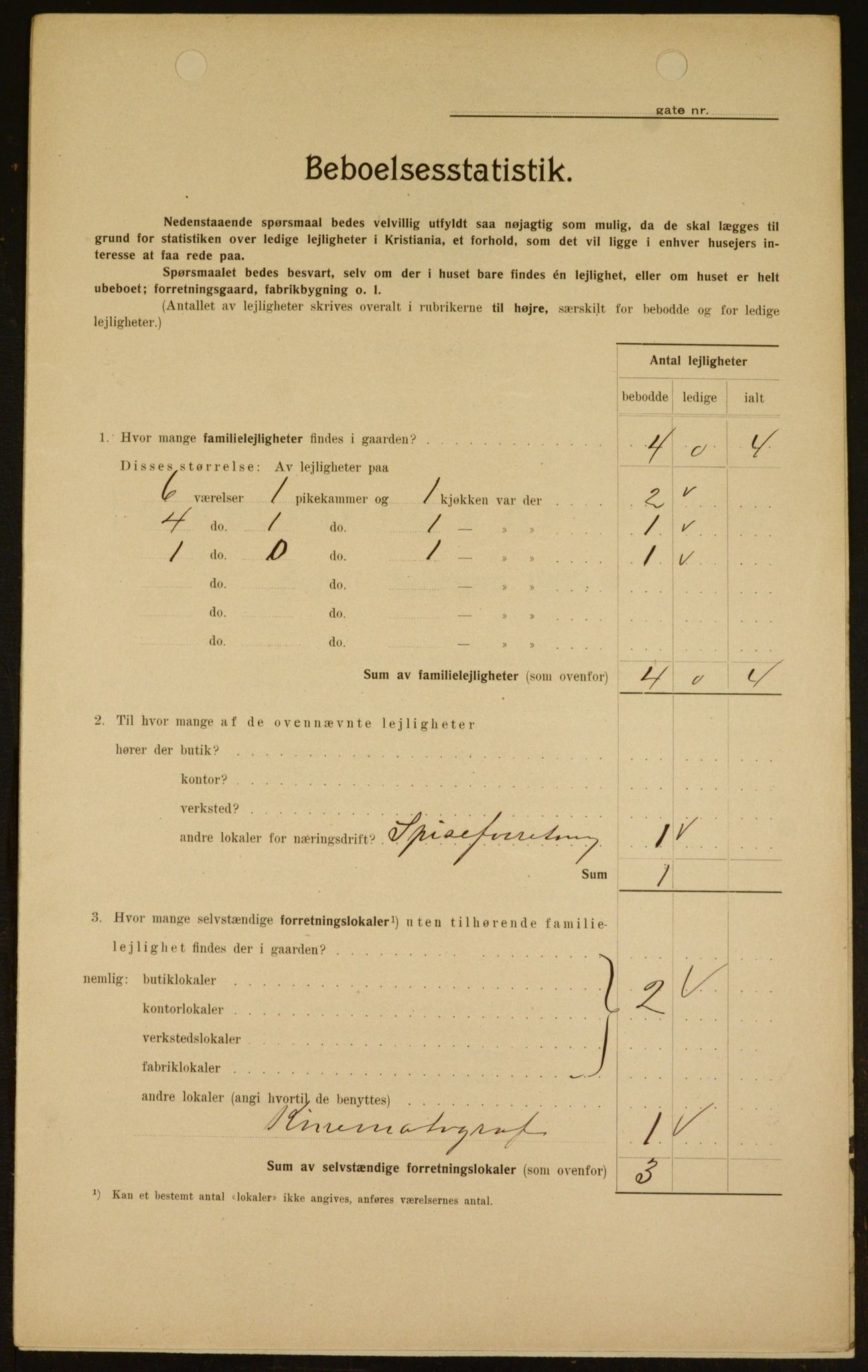 OBA, Municipal Census 1909 for Kristiania, 1909, p. 103382