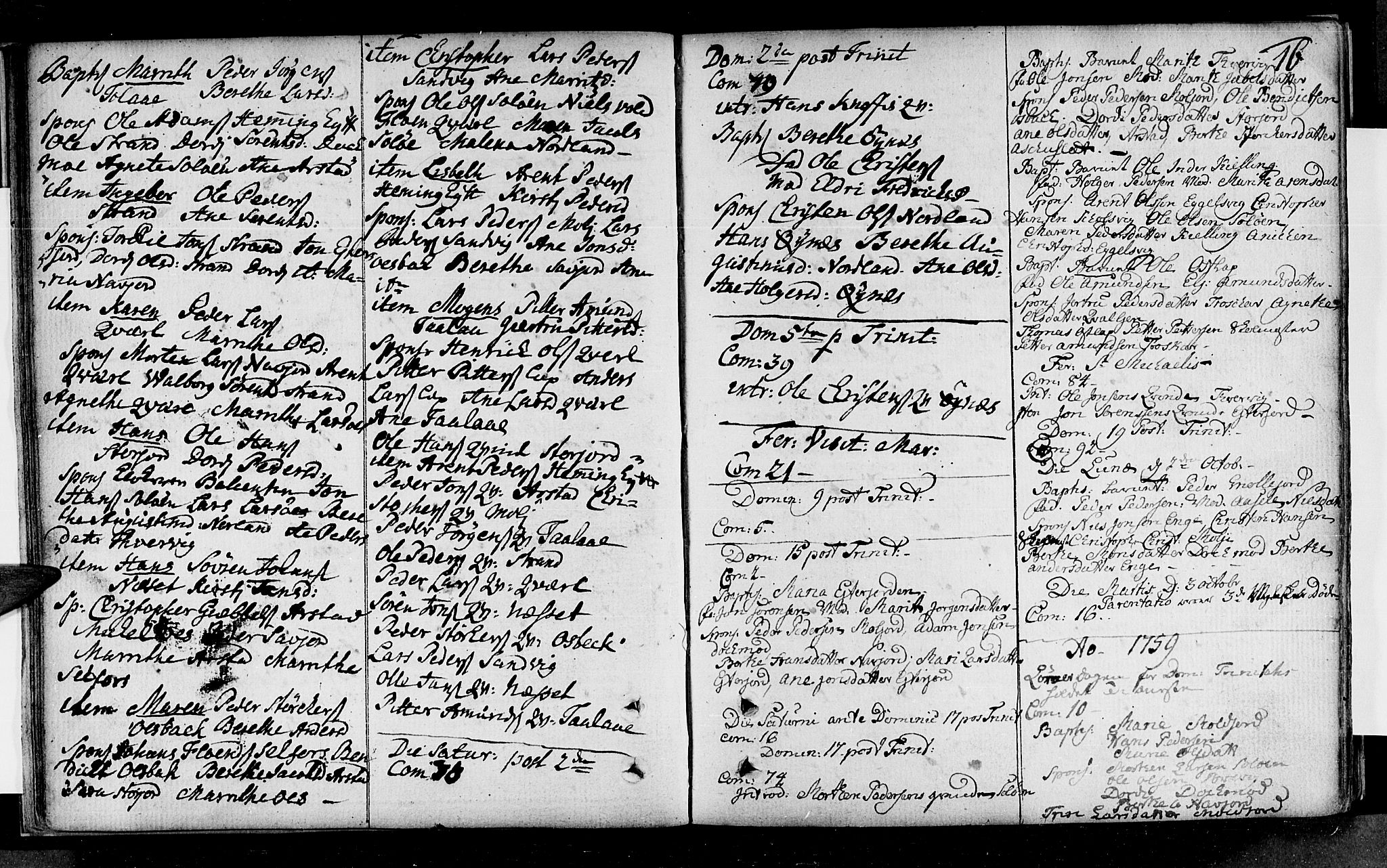 Ministerialprotokoller, klokkerbøker og fødselsregistre - Nordland, AV/SAT-A-1459/846/L0643: Parish register (official) no. 846A01, 1748-1804, p. 16
