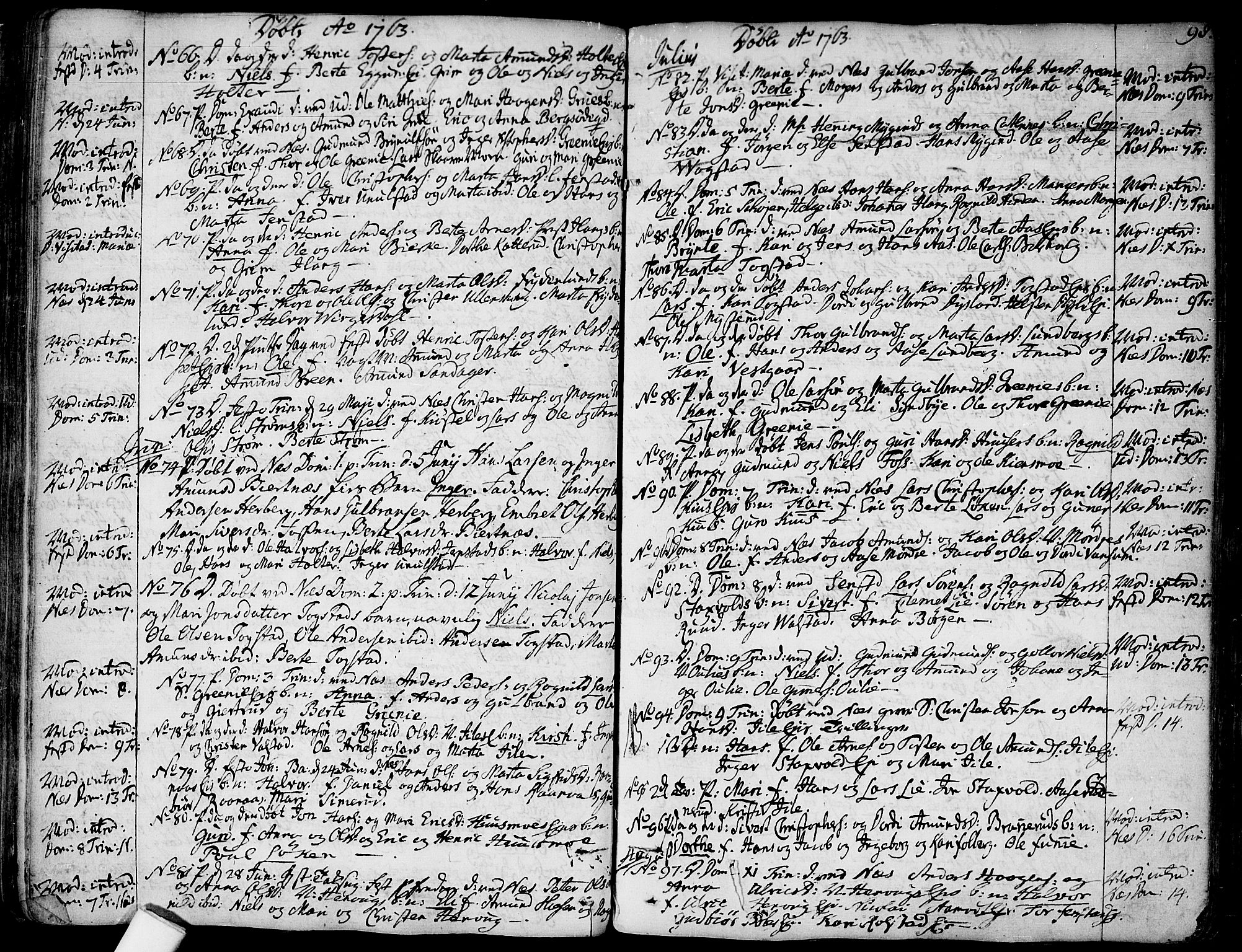 Nes prestekontor Kirkebøker, AV/SAO-A-10410/F/Fa/L0003: Parish register (official) no. I 3, 1734-1781, p. 98