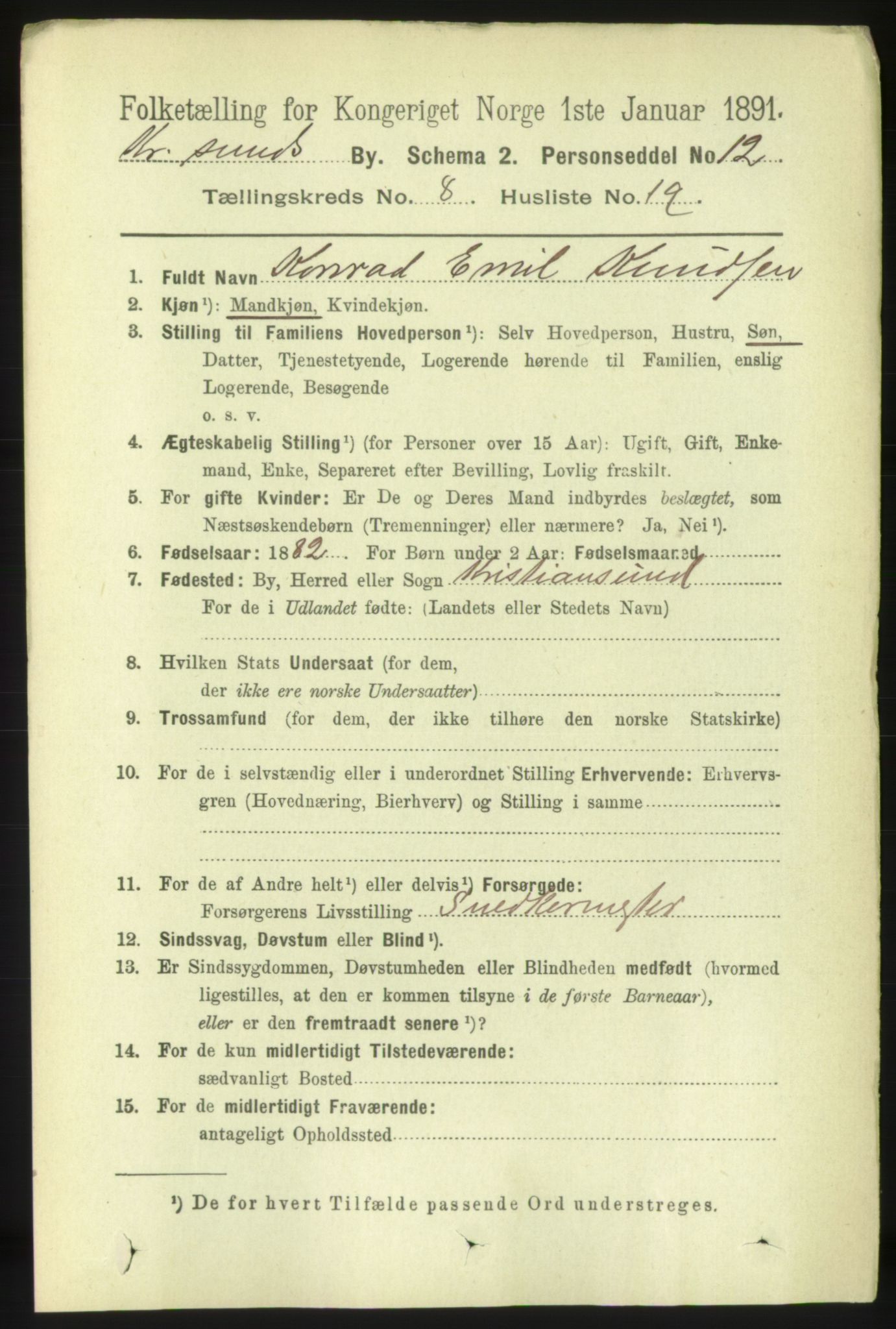 RA, 1891 census for 1503 Kristiansund, 1891, p. 6570