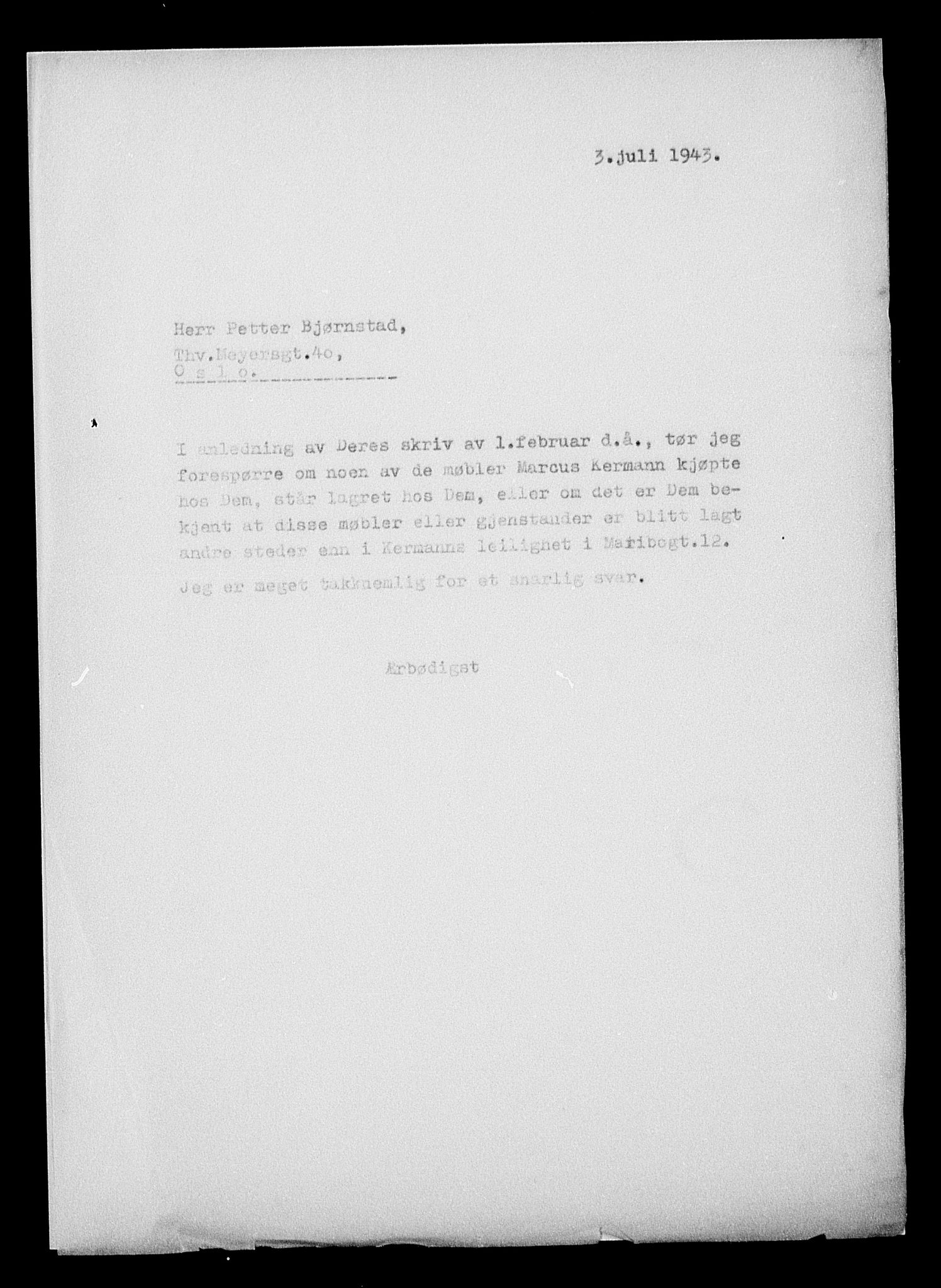 Justisdepartementet, Tilbakeføringskontoret for inndratte formuer, AV/RA-S-1564/H/Hc/Hcc/L0951: --, 1945-1947, p. 42