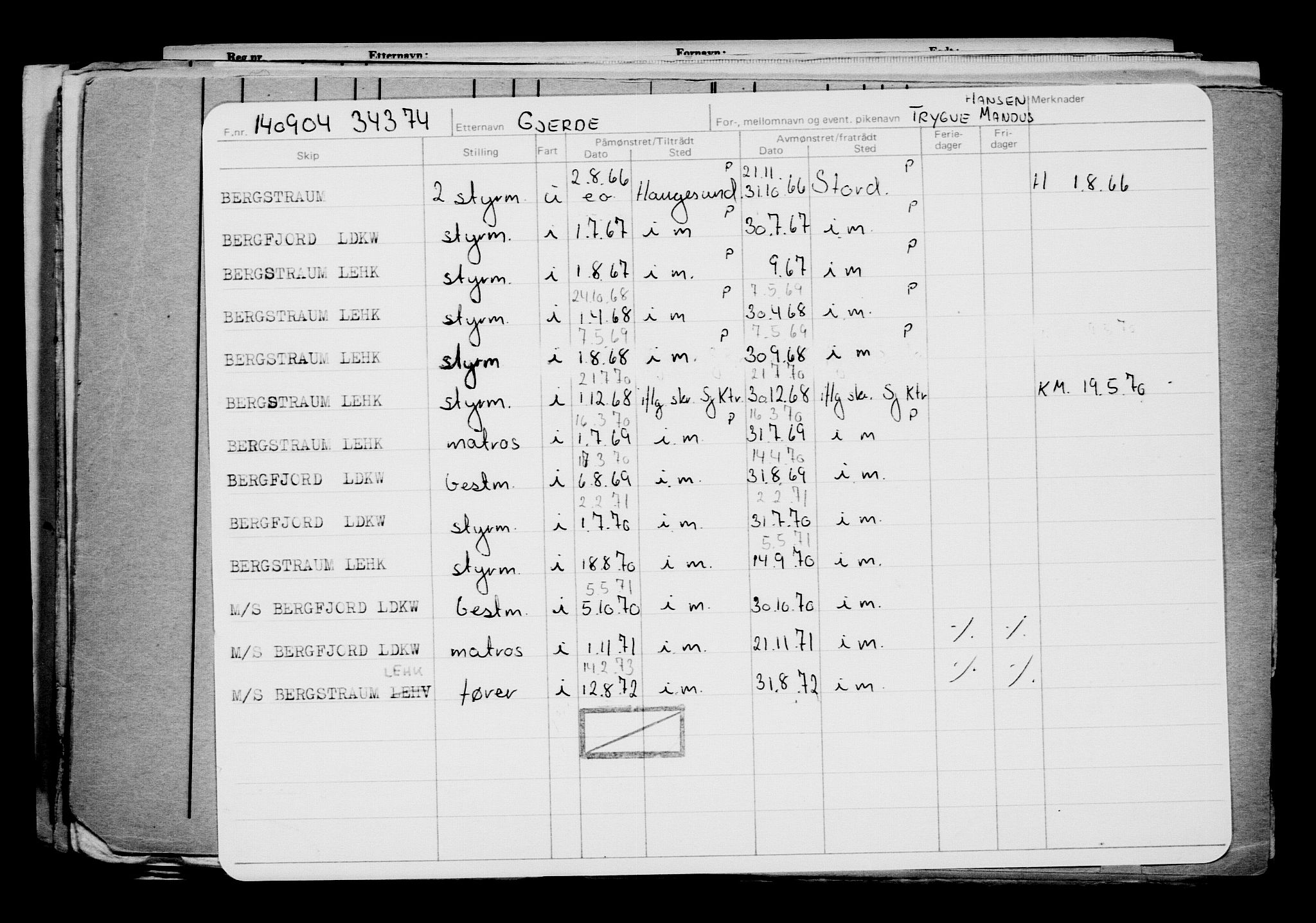 Direktoratet for sjømenn, AV/RA-S-3545/G/Gb/L0055: Hovedkort, 1904, p. 400