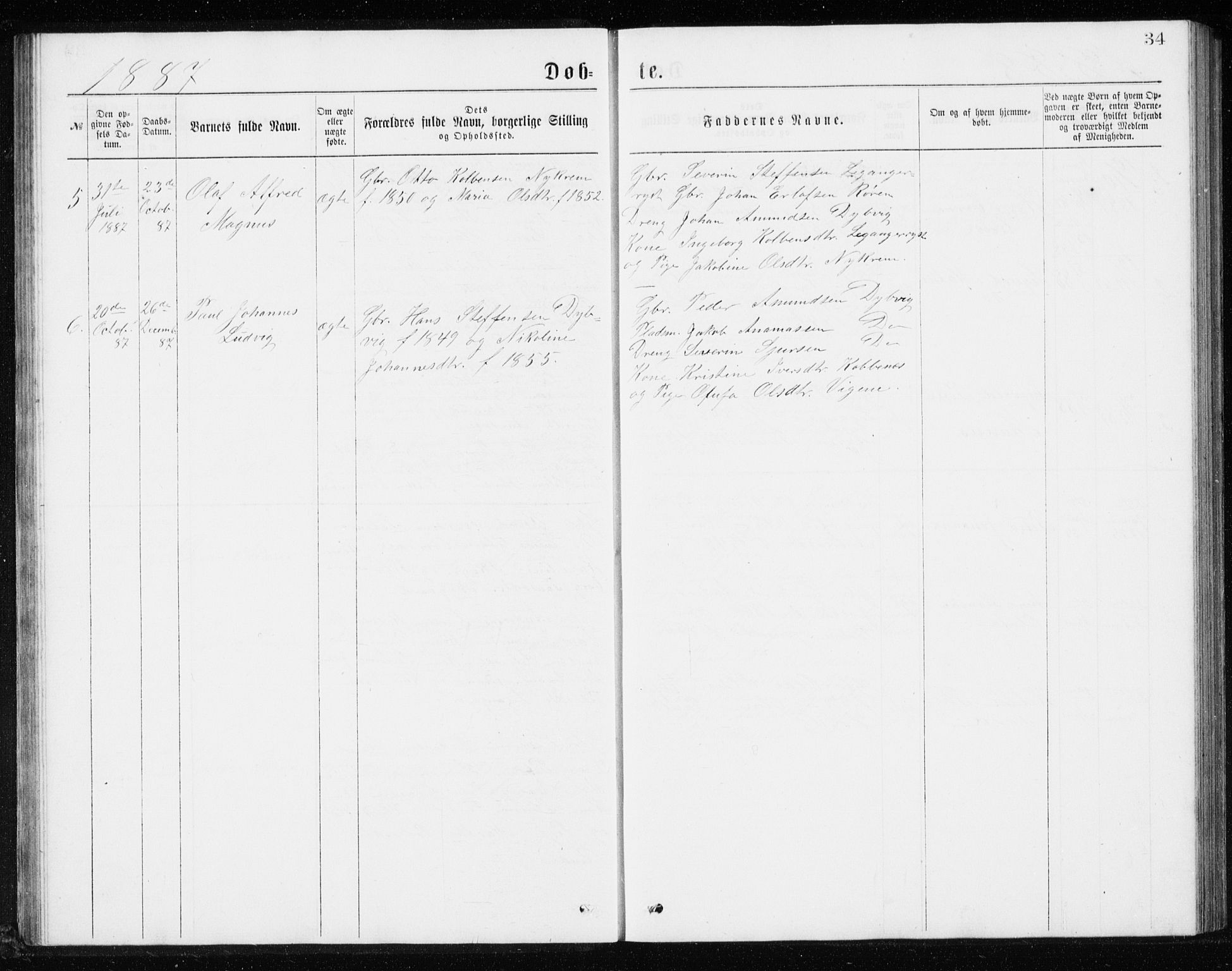 Ministerialprotokoller, klokkerbøker og fødselsregistre - Møre og Romsdal, AV/SAT-A-1454/508/L0097: Parish register (copy) no. 508C01, 1873-1897, p. 34