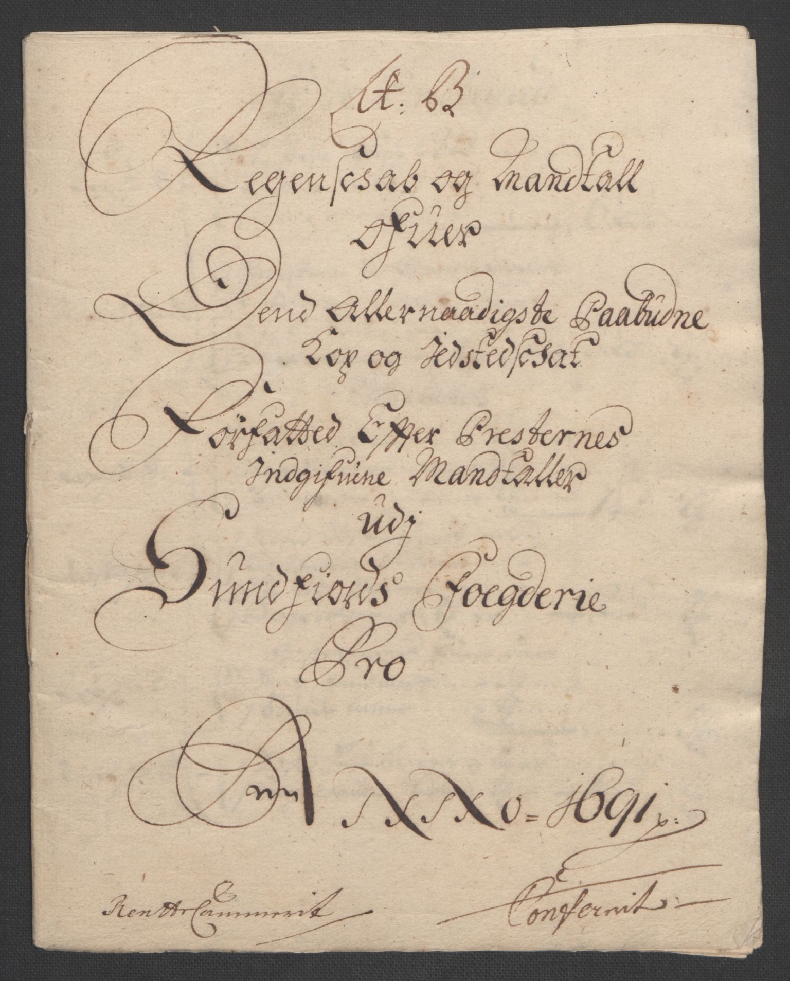 Rentekammeret inntil 1814, Reviderte regnskaper, Fogderegnskap, RA/EA-4092/R53/L3420: Fogderegnskap Sunn- og Nordfjord, 1691-1692, p. 58