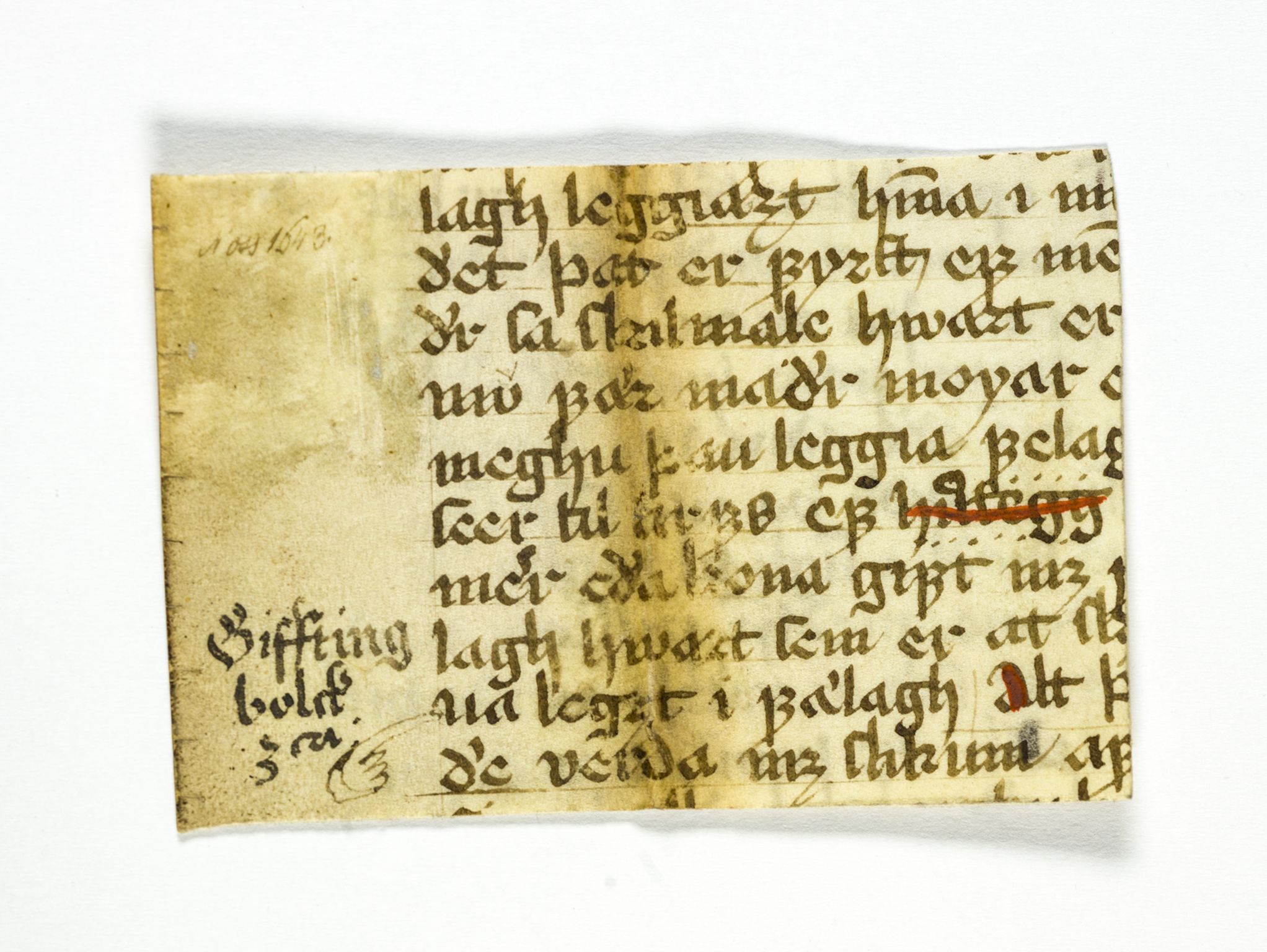 Riksarkivets diplomsamling, AV/RA-EA-5965/F26/L0003: Norrøne membranfragmenter bestand 11-30, 1100-1536, p. 151