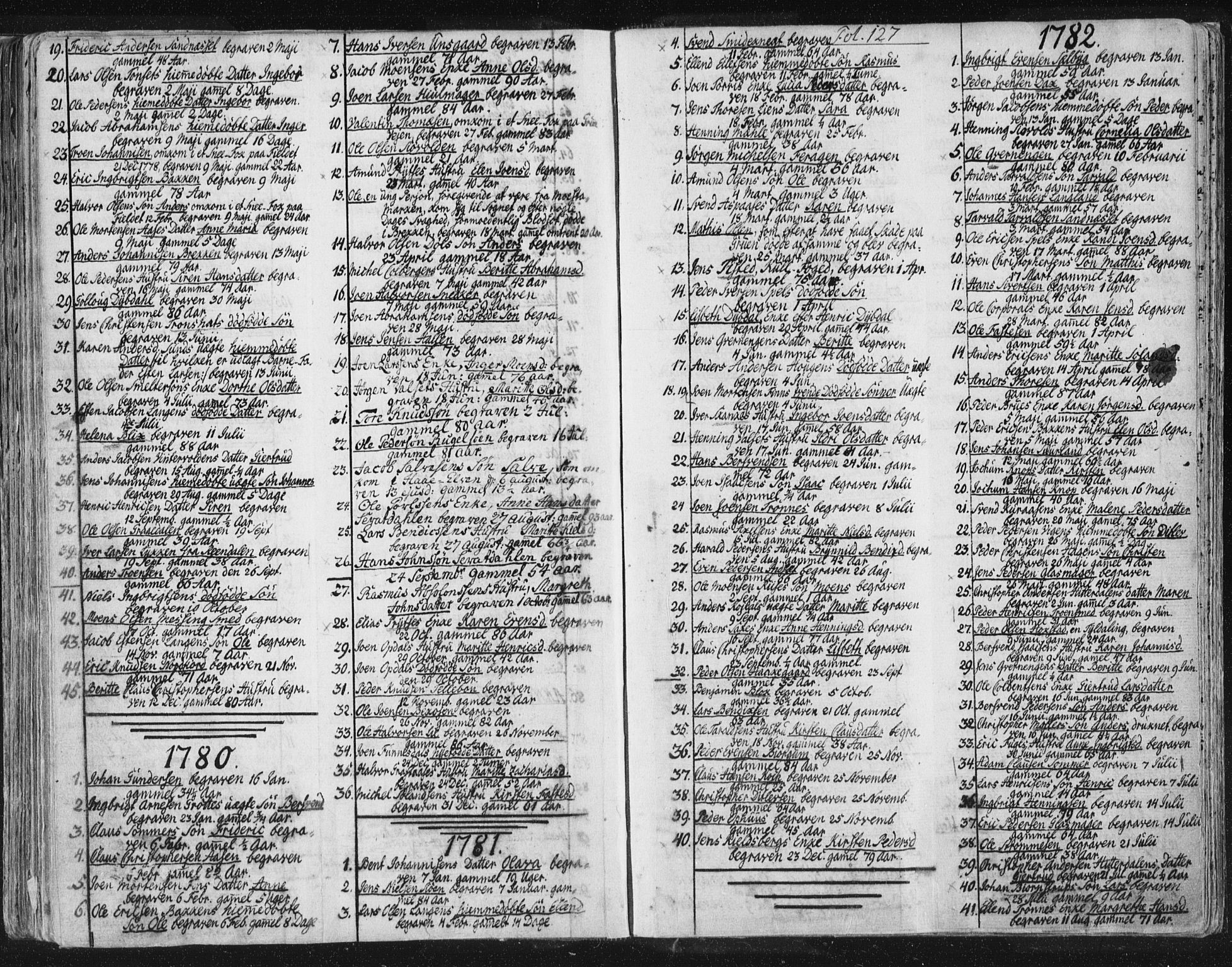 Ministerialprotokoller, klokkerbøker og fødselsregistre - Sør-Trøndelag, SAT/A-1456/681/L0926: Parish register (official) no. 681A04, 1767-1797, p. 127
