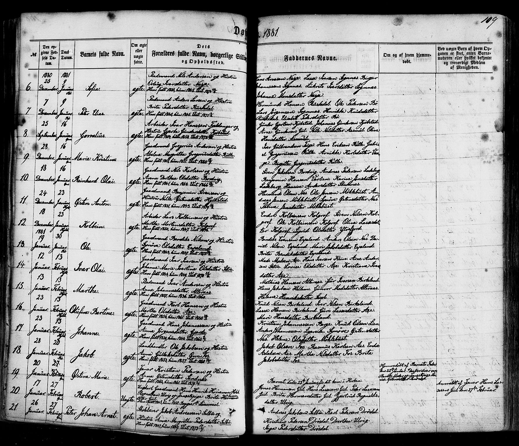 Hyllestad sokneprestembete, SAB/A-80401: Parish register (official) no. A 1, 1861-1886, p. 109