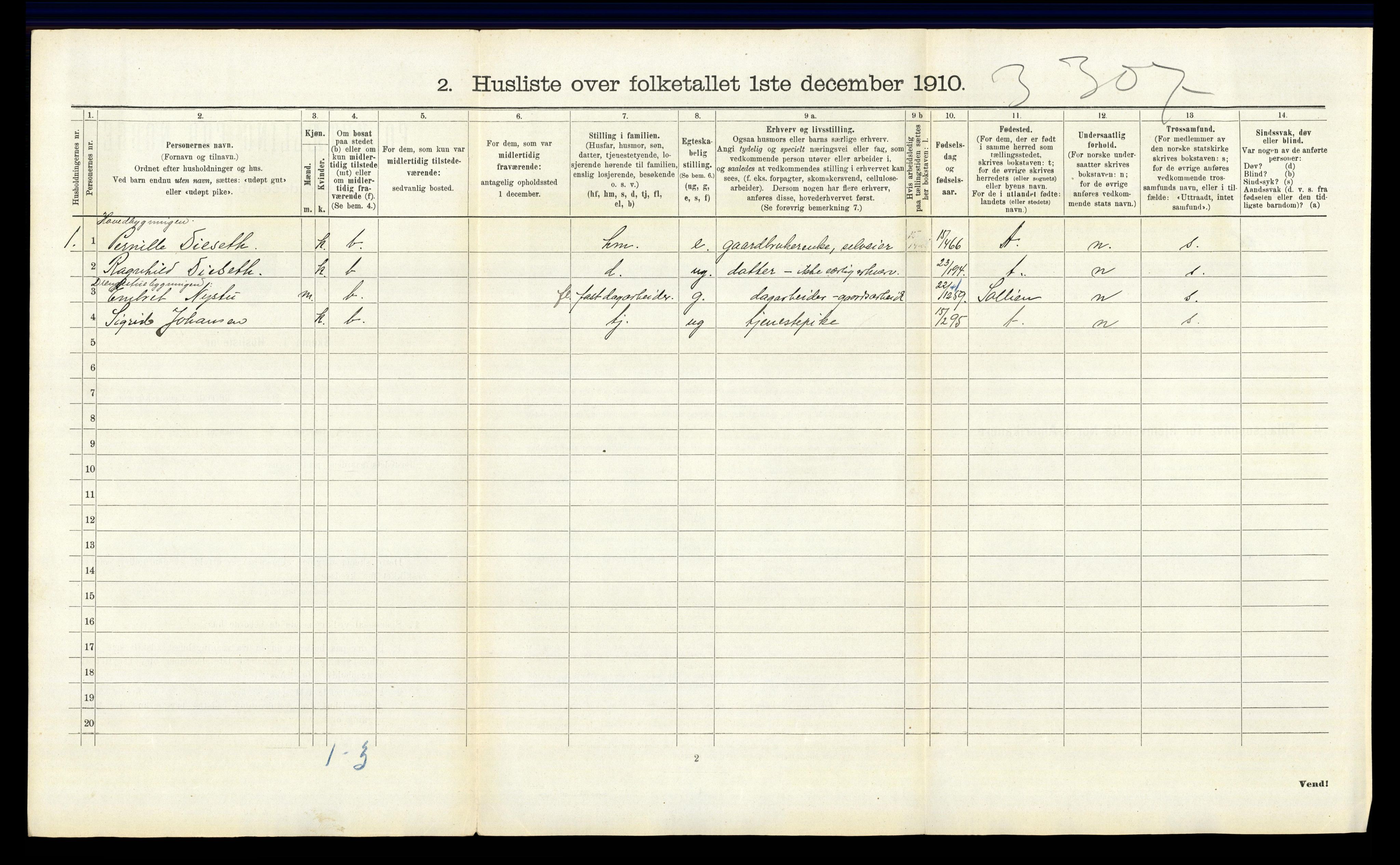 RA, 1910 census for Stor-Elvdal, 1910, p. 354