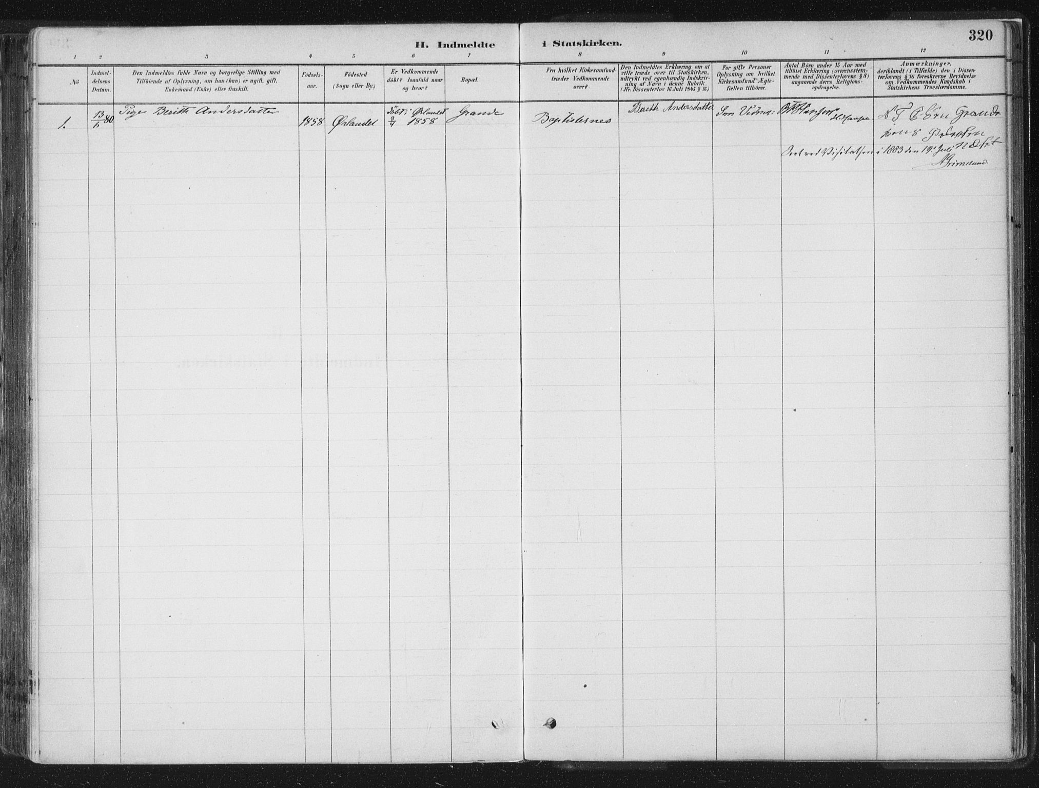 Ministerialprotokoller, klokkerbøker og fødselsregistre - Sør-Trøndelag, AV/SAT-A-1456/659/L0739: Parish register (official) no. 659A09, 1879-1893, p. 320